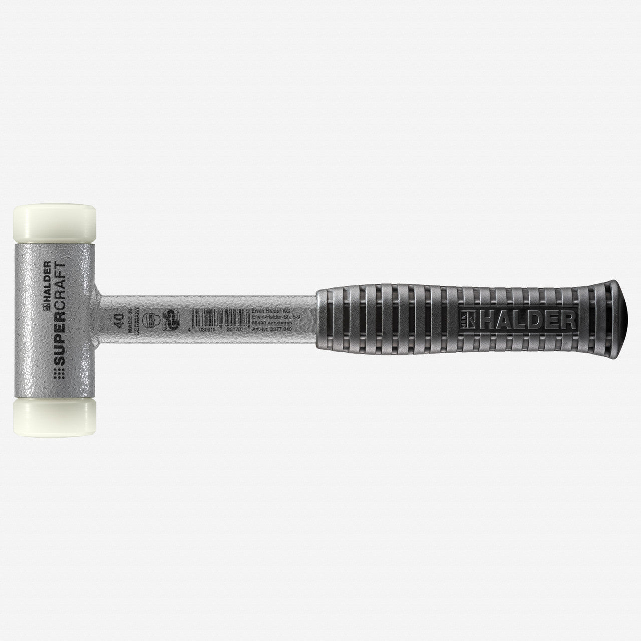 Halder Supercraft Dead Blow, Non - Rebounding Hammer with Nylon Face Inserts and Steel Housing, 1.57" / 28.4 oz. - HA3377.040 - KC Tool