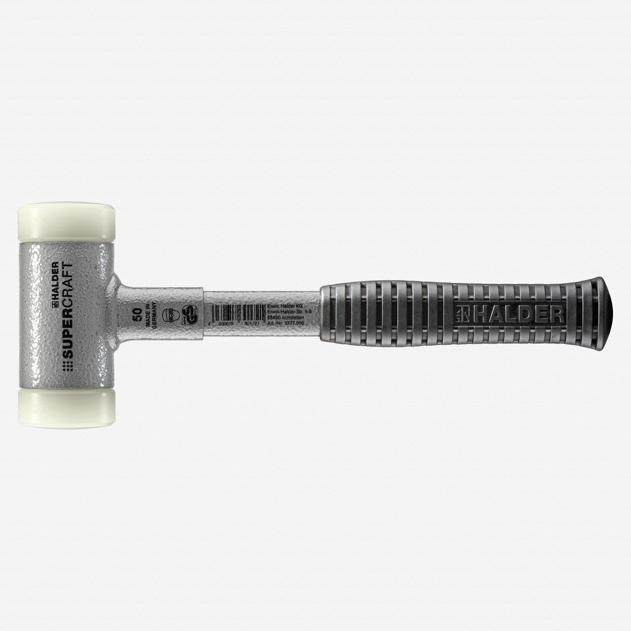 Halder Supercraft Dead Blow, Non - Rebounding Hammer with Nylon Face Inserts and Steel Housing, 1.97" / 40.57 oz. - HA3377.050 - KC Tool