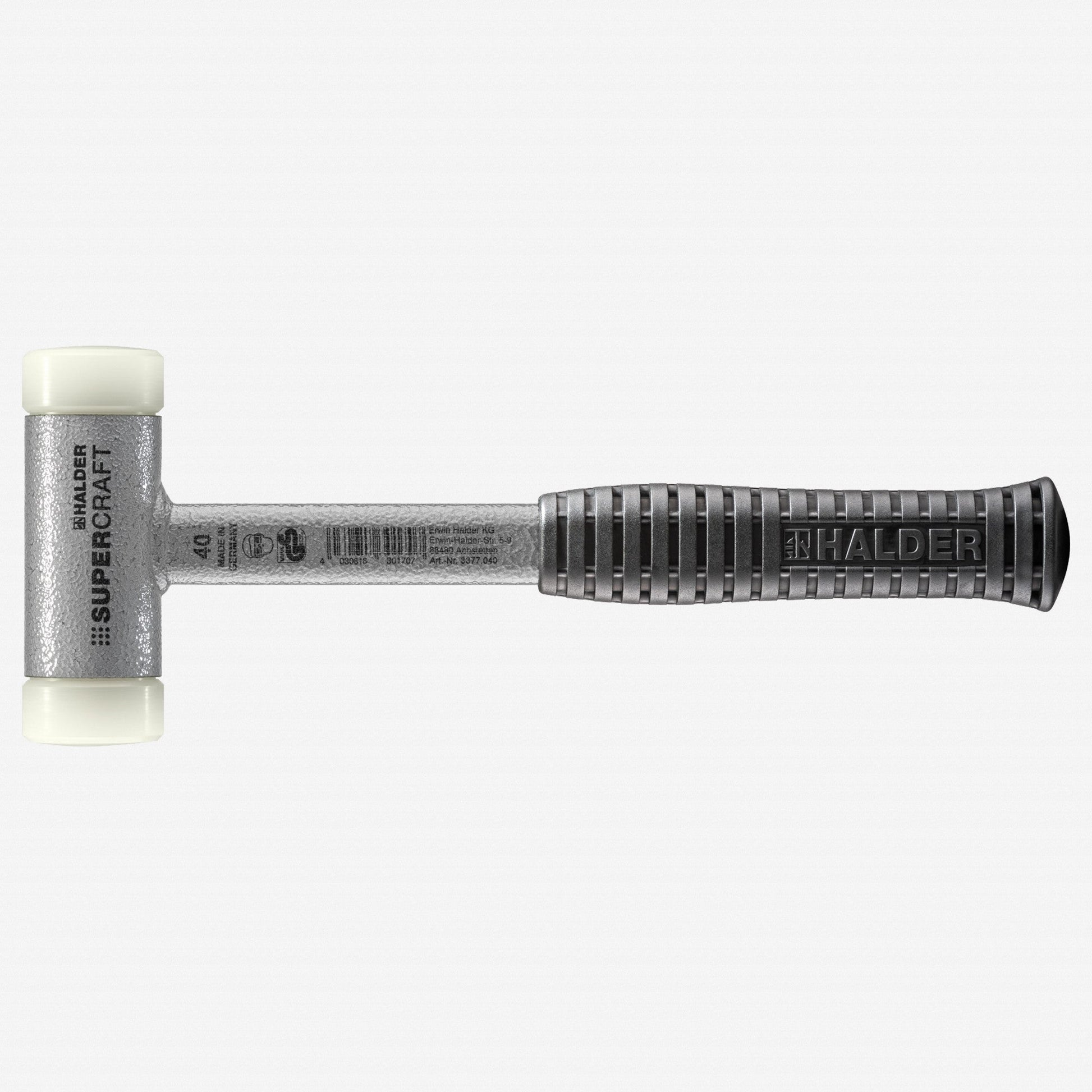 Halder Supercraft Dead Blow, Non-Rebounding Mallet with Nylon Face Inserts and Steel Housing, 1.57" / 28.4 oz. - HA3377.040 - KC Tool