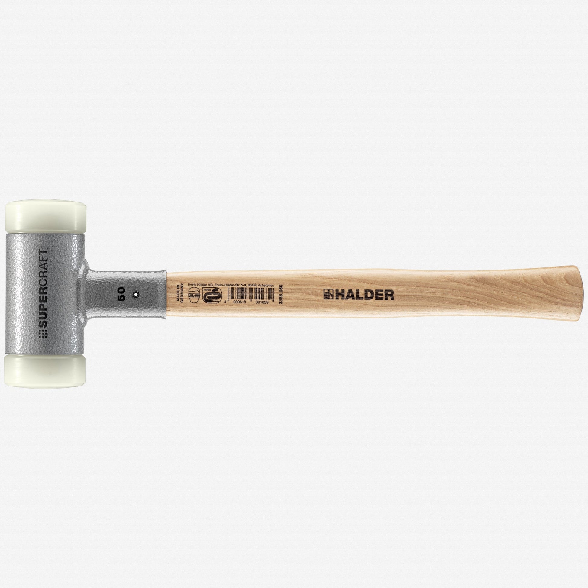 Halder Supercraft Dead Blow, Non-Rebounding Mallet with Nylon Face Inserts and Steel Housing, 1.97" / 34.92 oz. - HA3366.050 - KC Tool