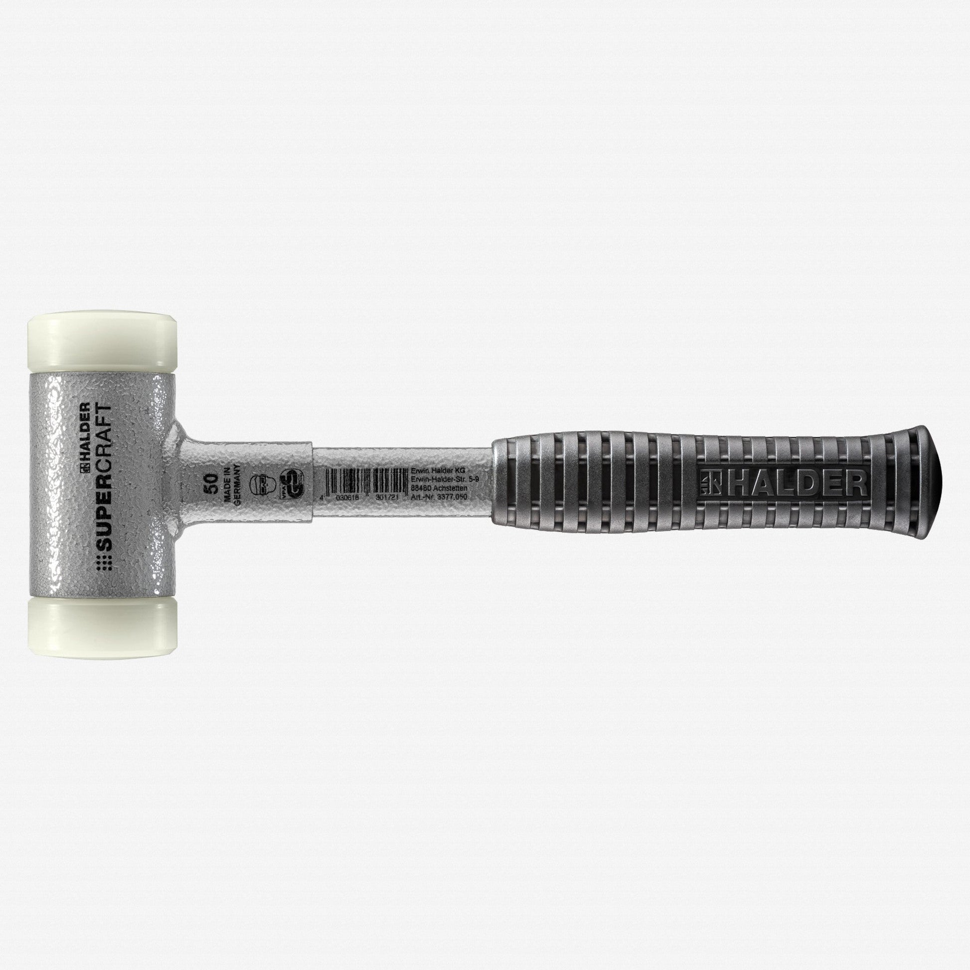 Halder Supercraft Dead Blow, Non-Rebounding Mallet with Nylon Face Inserts and Steel Housing, 1.97" / 40.57 oz. - HA3377.050 - KC Tool