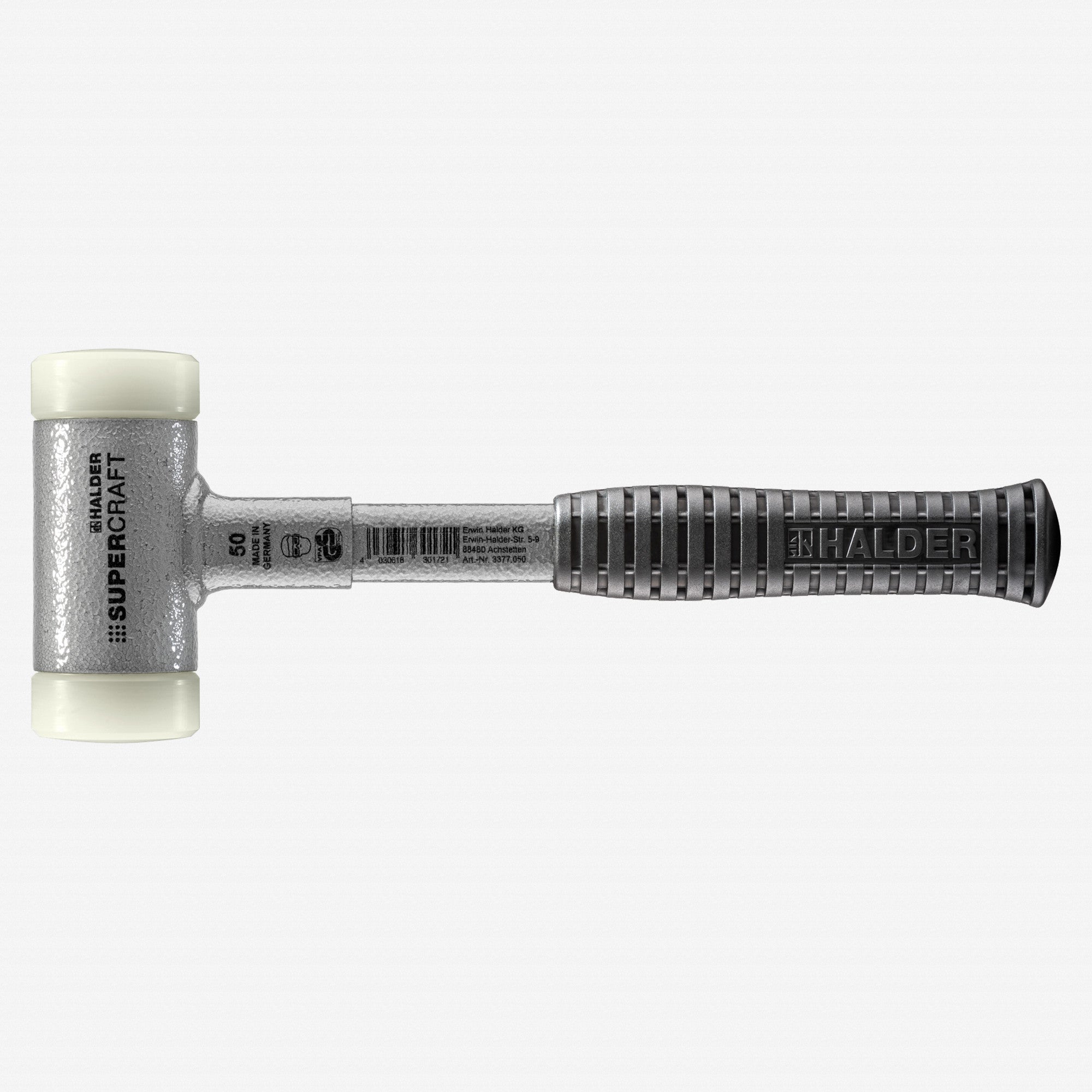 Halder Supercraft Dead Blow, Non-Rebounding Mallet with Nylon Face Inserts and Steel Housing, 1.97" / 40.57 oz. - HA3377.050 - KC Tool