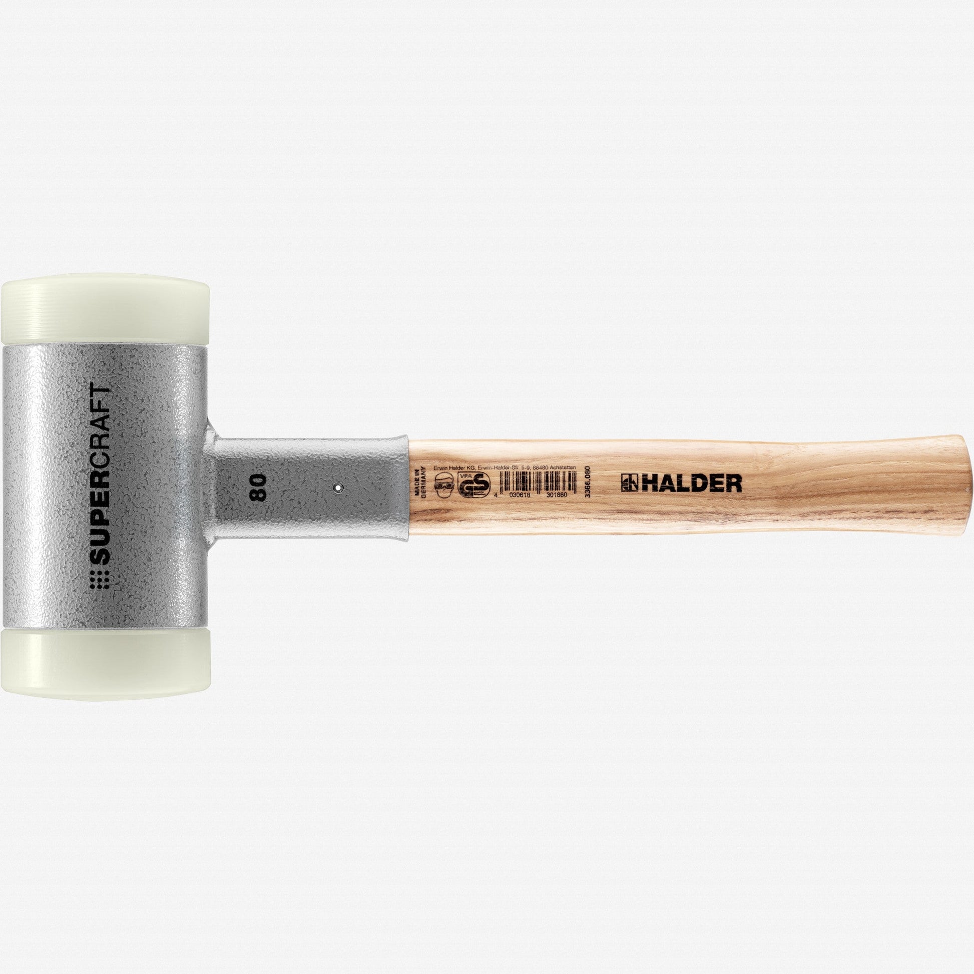 Halder Supercraft Dead Blow, Non-Rebounding Mallet with Nylon Face Inserts and Steel Housing, 3.15" / 113.23 oz. - HA3366.080 - KC Tool