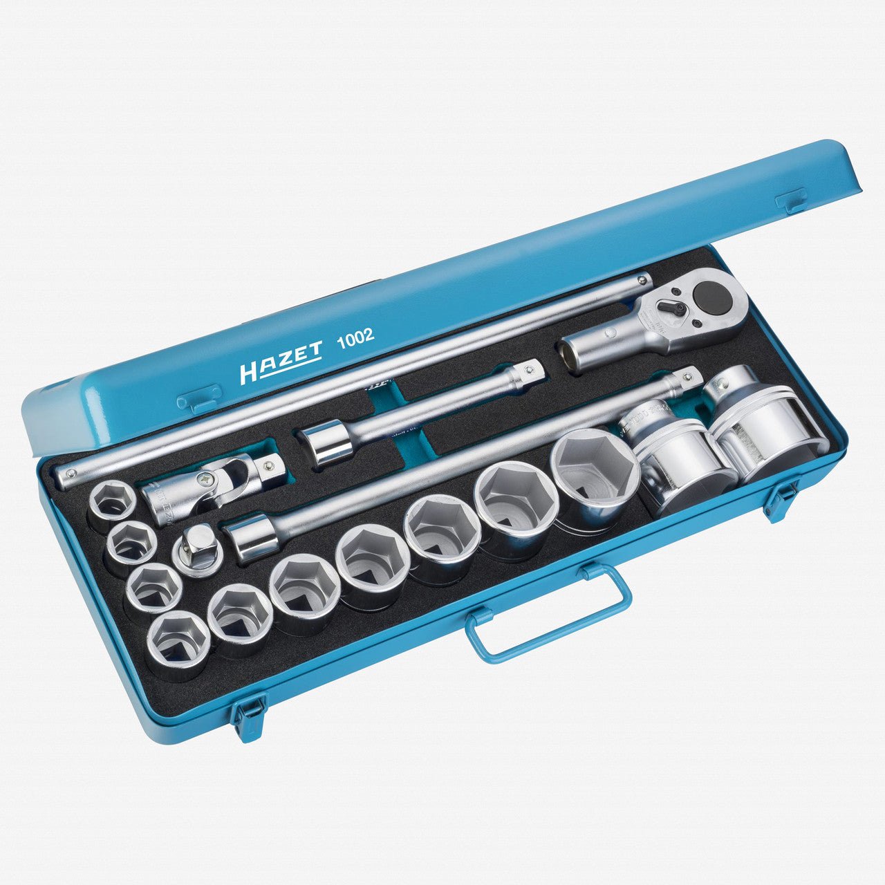 Hazet 1002 3/4" Metric Socket Set, 22-60mm, 18 Pieces - HZ1002 - KC Tool