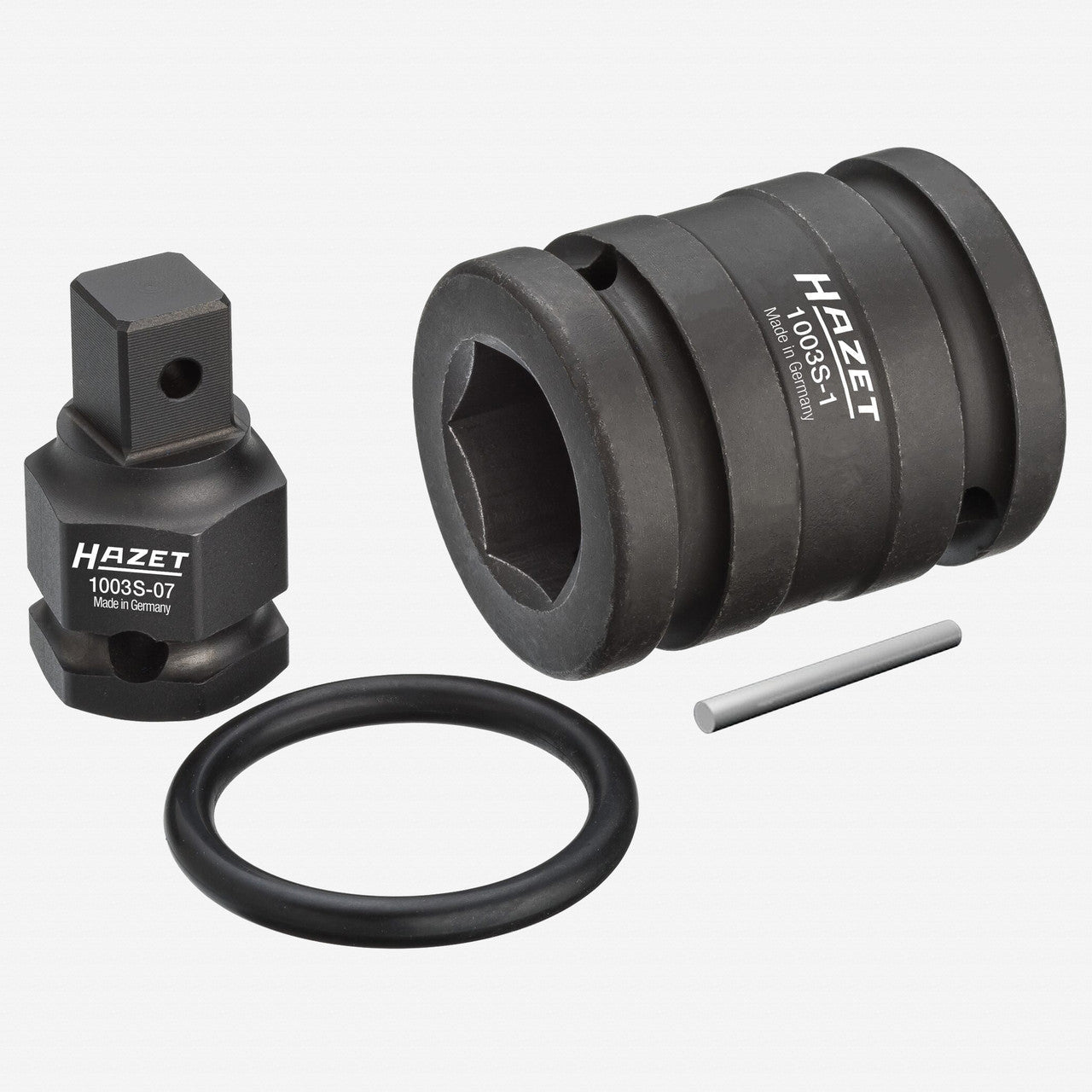 Hazet 1007S - 7/4 Impact Adapter/Reducer Set, 3/4" Square Recess to 1/2" Square Plug - HZ1007S-7/4 - KC Tool