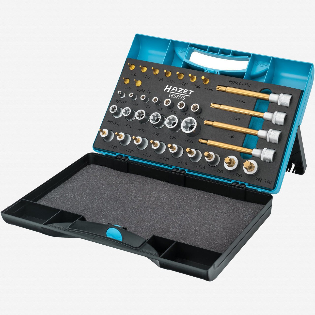 Hazet 1557/35 Torx 1/4" and 1/2" Drive Socket Set, 35 Pieces - HZ1557/35 - KC Tool