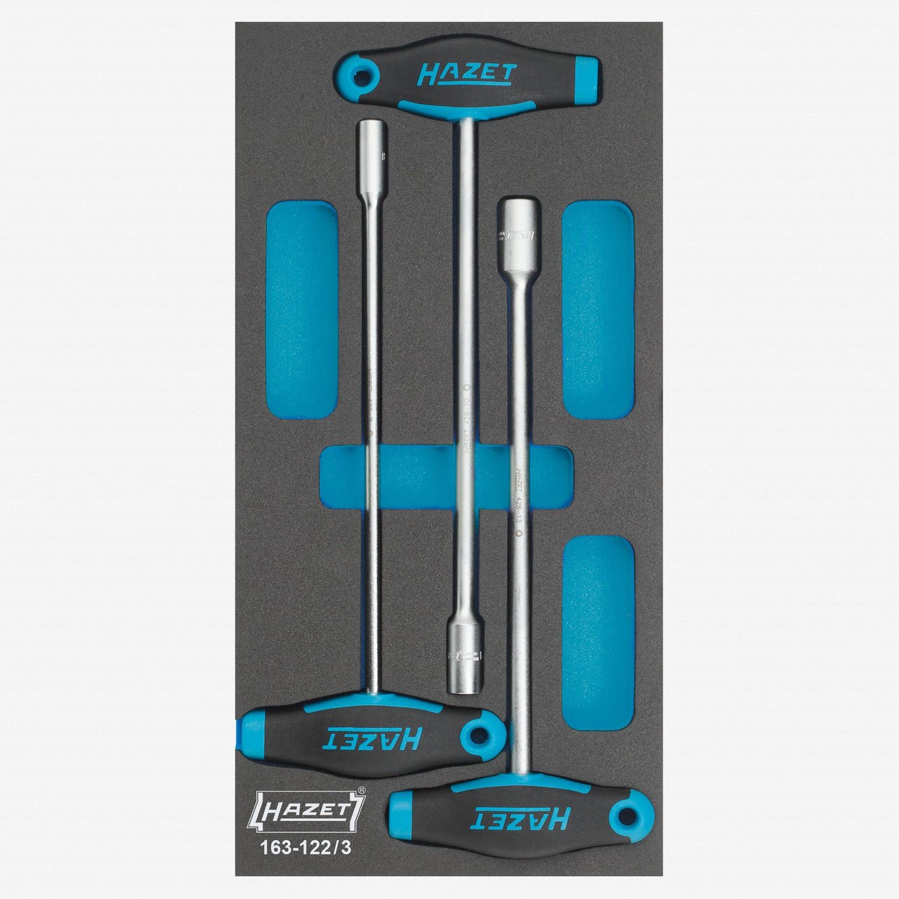 Hazet 163-122/3 Metric T-handle Nut Driver Set, 3 Pieces; - HZ163-122/3 - KC Tool
