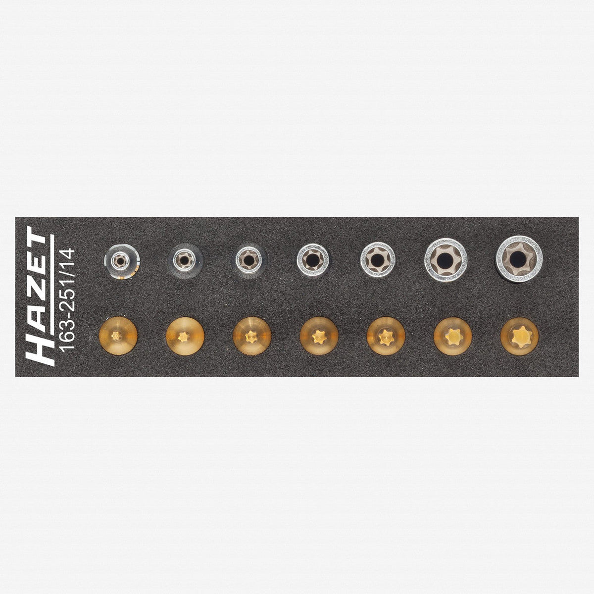 Hazet 163-251/14 1/4" Internal and External TORX® Socket Set, 14 PIeces - HZ163-251/14 - KC Tool