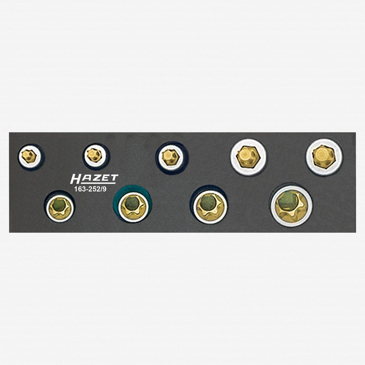 Hazet 163-252/9 3/8" Internal and External TORX® Screwdriver Socket Set, 9 Pieces - HZ163-252/9 - KC Tool