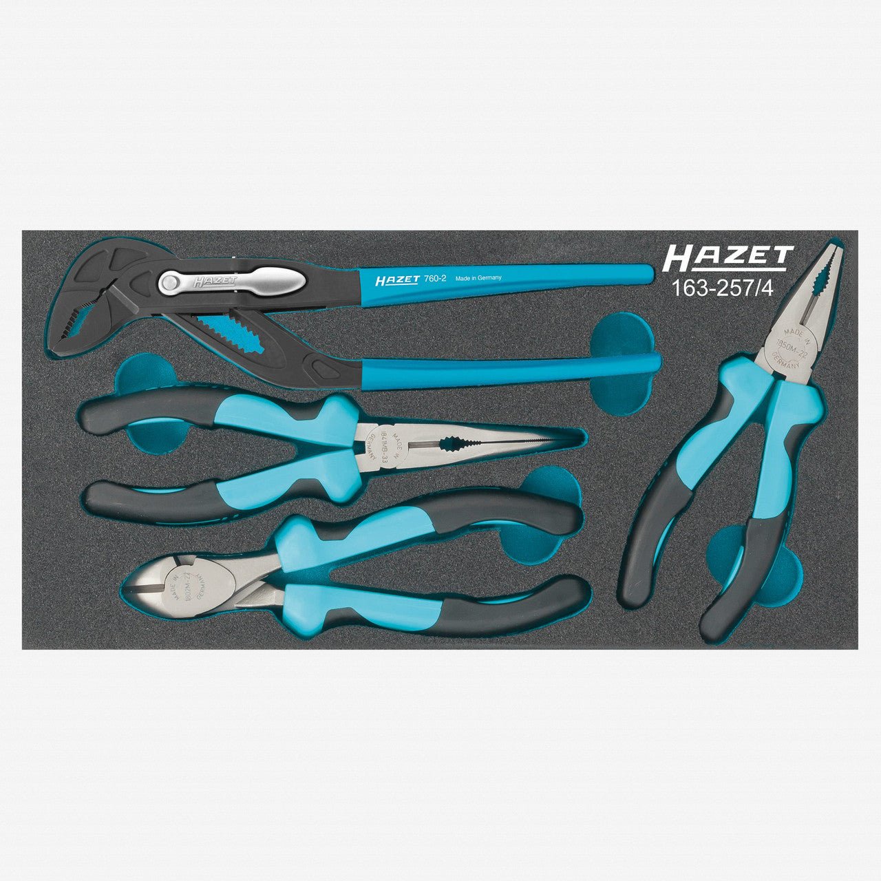 Hazet 163 - 257/4 Pliers Set, 4 Pieces - HZ163-257/4 - KC Tool