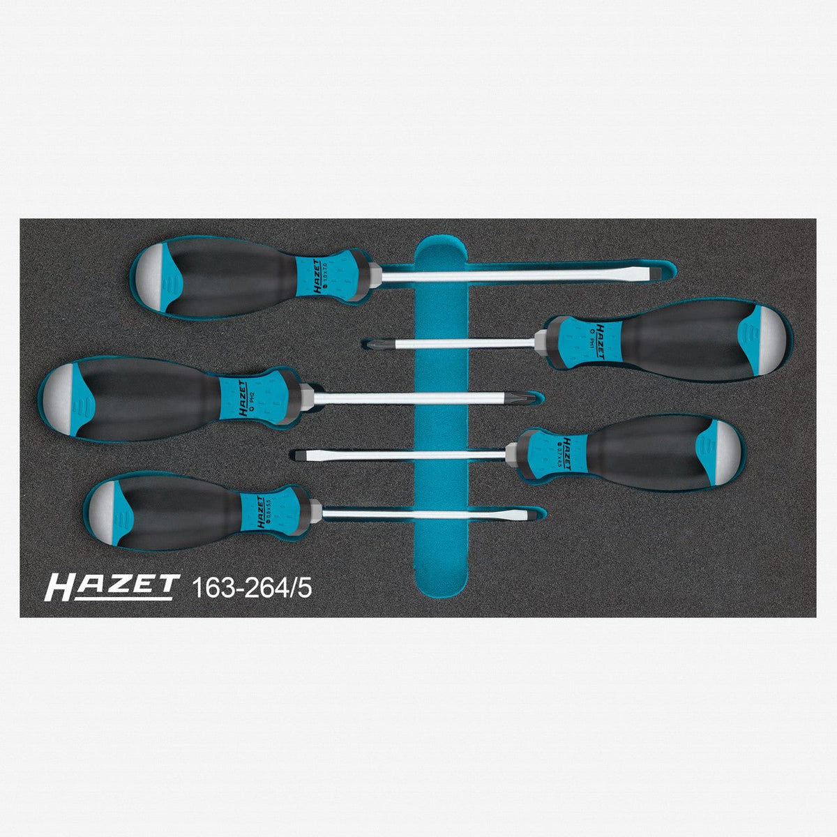 Hazet 163-264/5 Screwdriver set with impact cap - HZ163-264/5 - KC Tool