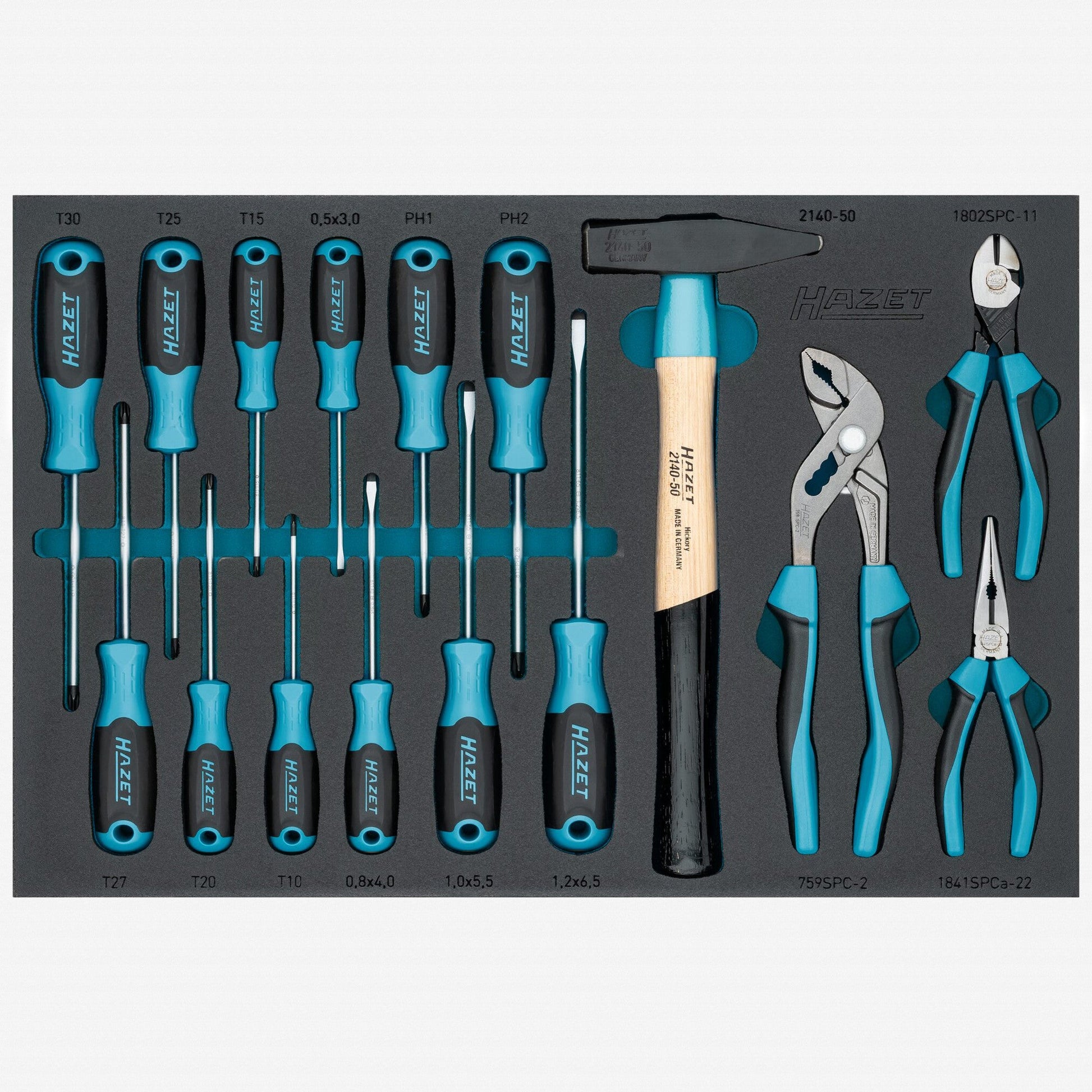 Hazet 163-330/16N Screwdriver and Pliers Set, 16 Pieces - HZ163-330/16N - KC Tool