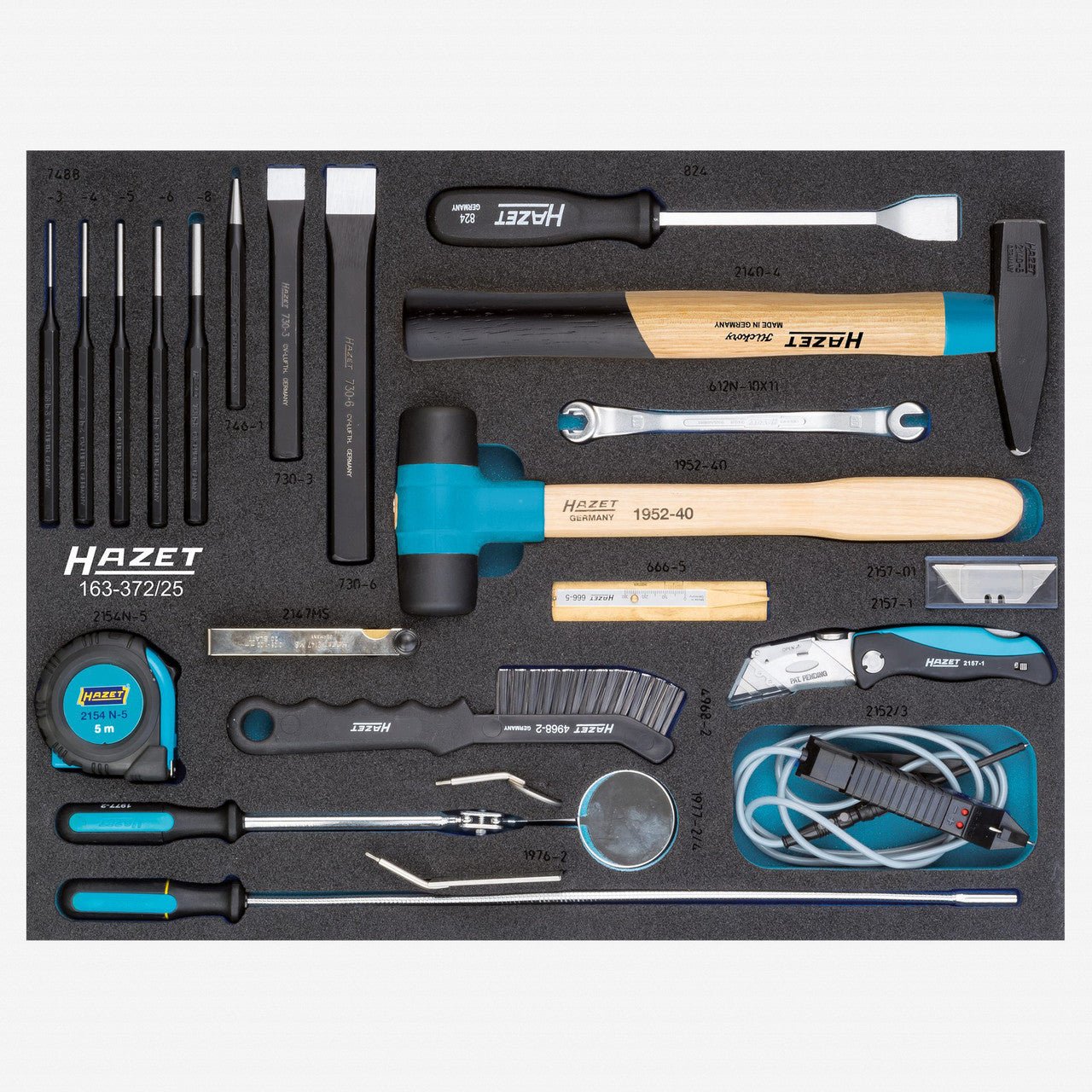 Hazet 163 - 372/25 Automotive Tool Set, 25 PIeces - HZ163-372/25 - KC Tool