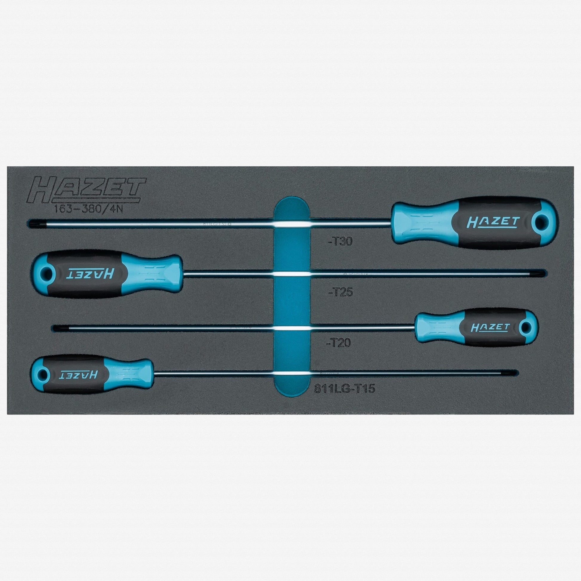 Hazet 163-380/4N Extra Long TORX® Screwdriver Set, 4 Pieces - HZ163-380/4N - KC Tool