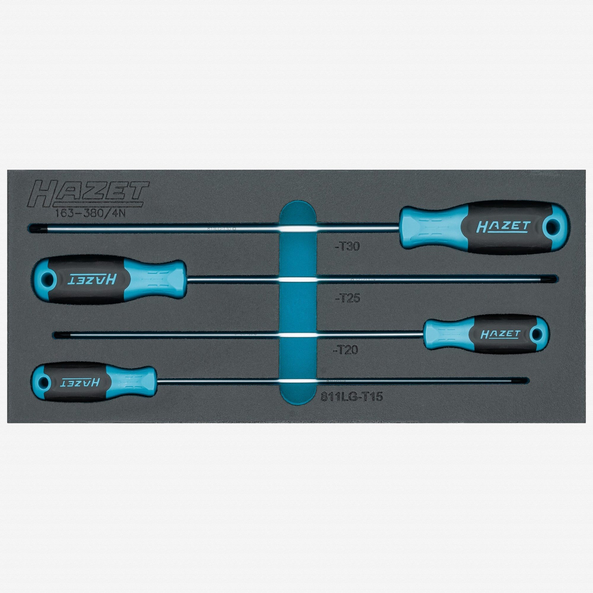 Hazet 163-380/4N Extra Long TORX® Screwdriver Set, 4 Pieces - HZ163-380/4N - KC Tool