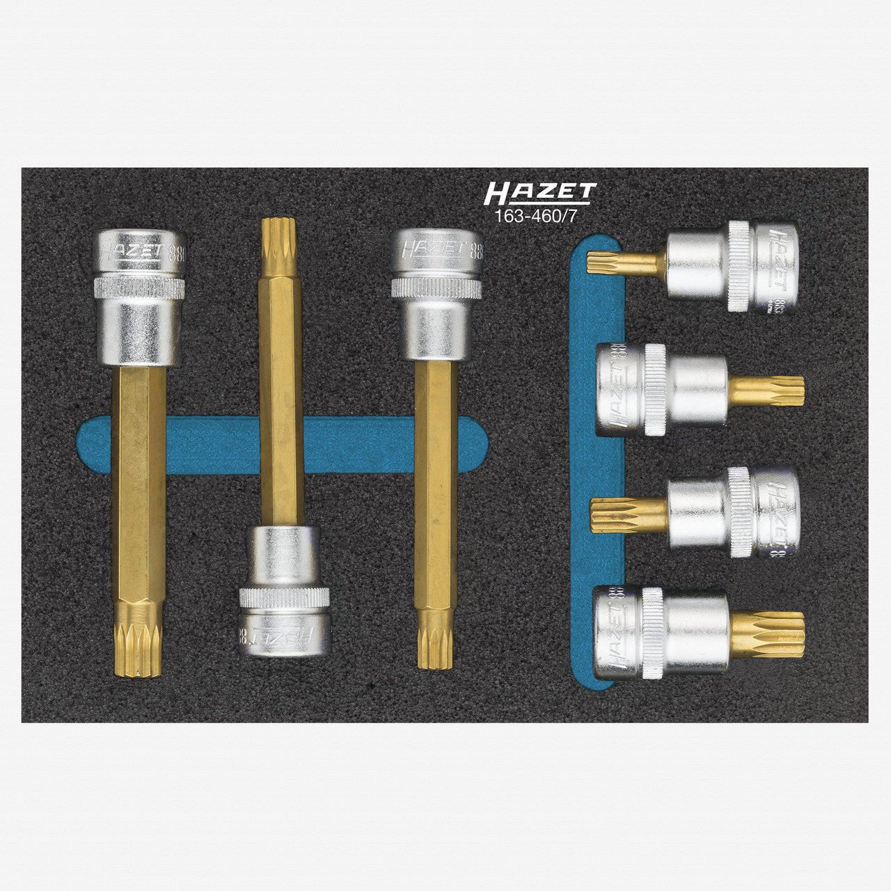 Hazet 163-460/7 3/8" XZN Bit Socket Set, 7 Pieces - HZ163-460/7 - KC Tool