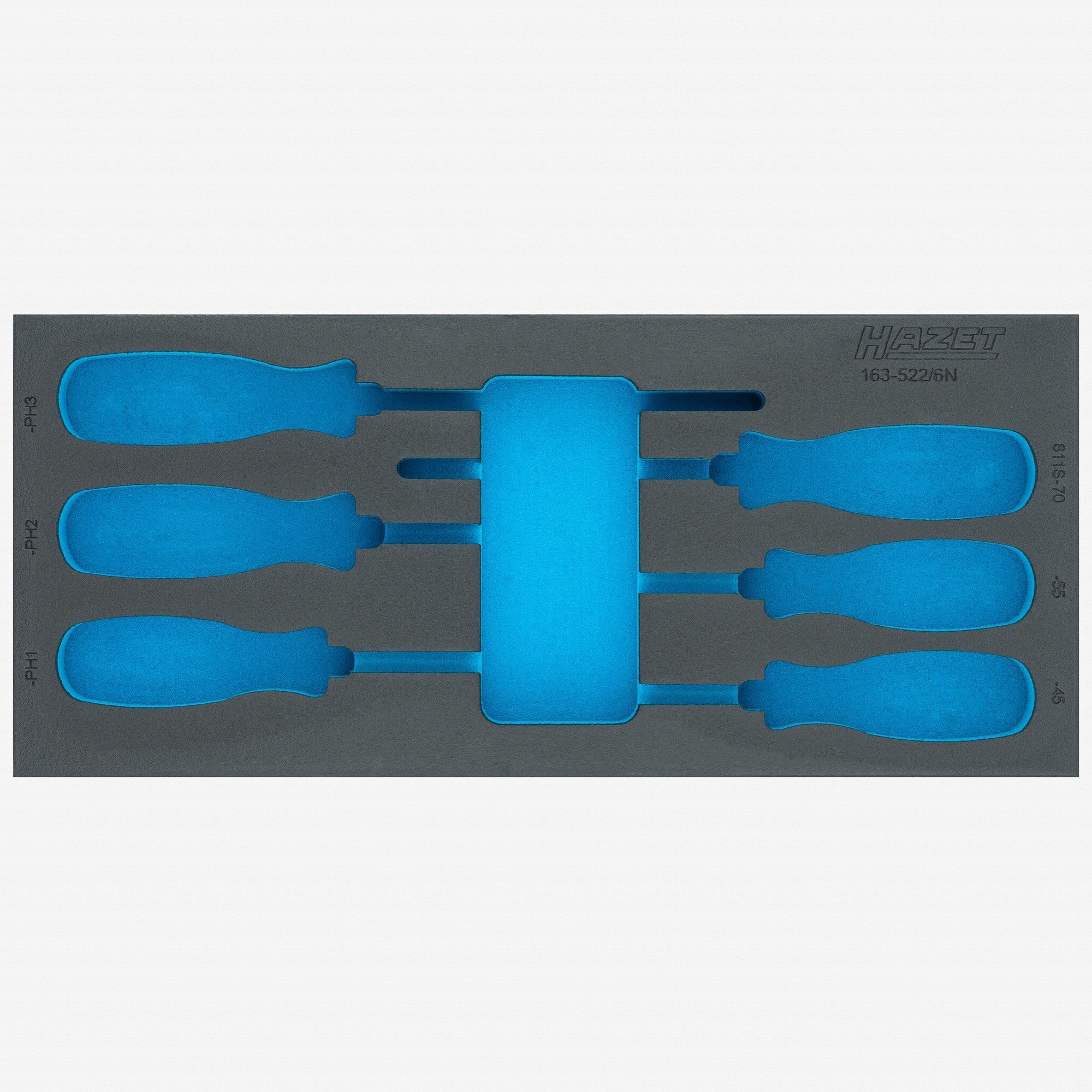 Hazet 163-522LN Soft Foam Insert, Empty - HZ163-522LN - KC Tool
