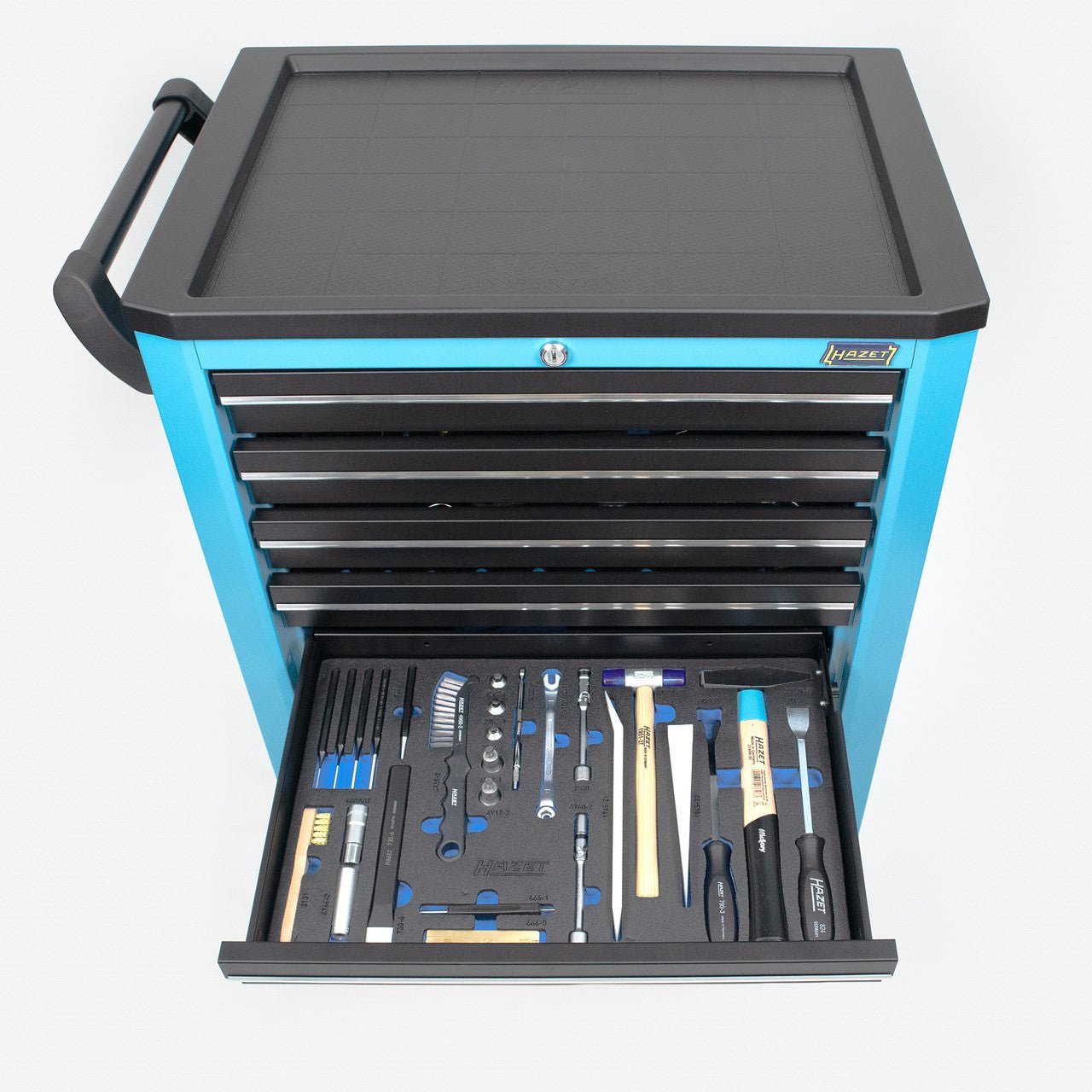 Hazet 176N - 7/292 Assistent Rolling Tool Cabinet with Tool Assortment, 292 Pieces - HZ176N-7/292 - KC Tool
