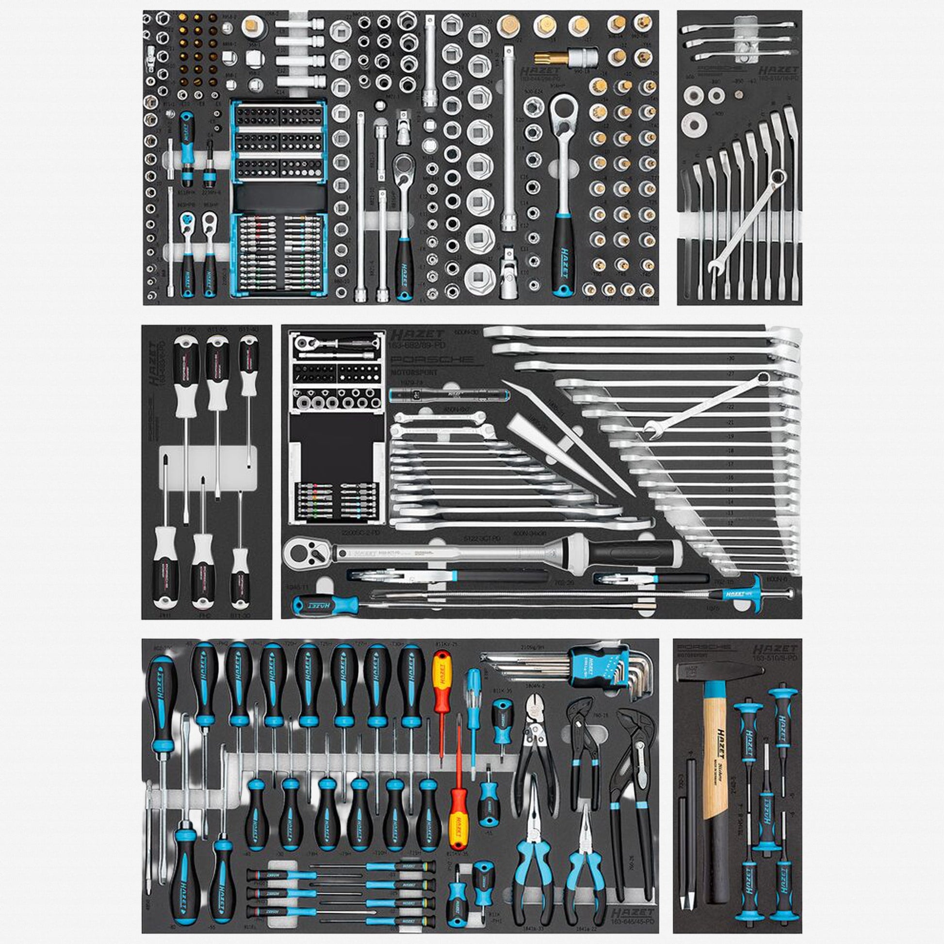 Hazet 179NXXL-7/430PD Porsche Design Limited Edition Rolling Tool Cabinet with Tool Assortment, 430 Pieces - HZ179NXXL-7/430PD - KC Tool
