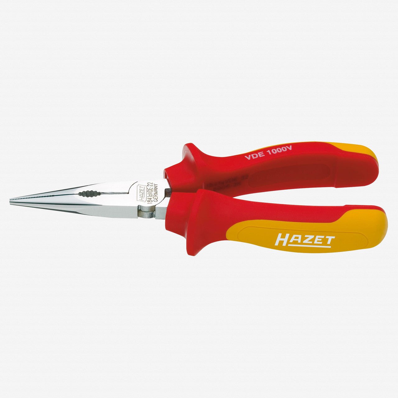 Hazet 1841AVDE-22 VDE snipe nose pliers 165mm - HZ1841AVDE-22 - KC Tool