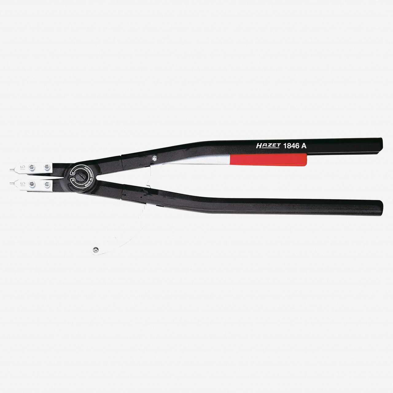 Hazet 1846A - 5 Circlip pliers 122 - 300mm Straight Tip Internal - HZ1846A-5 - KC Tool