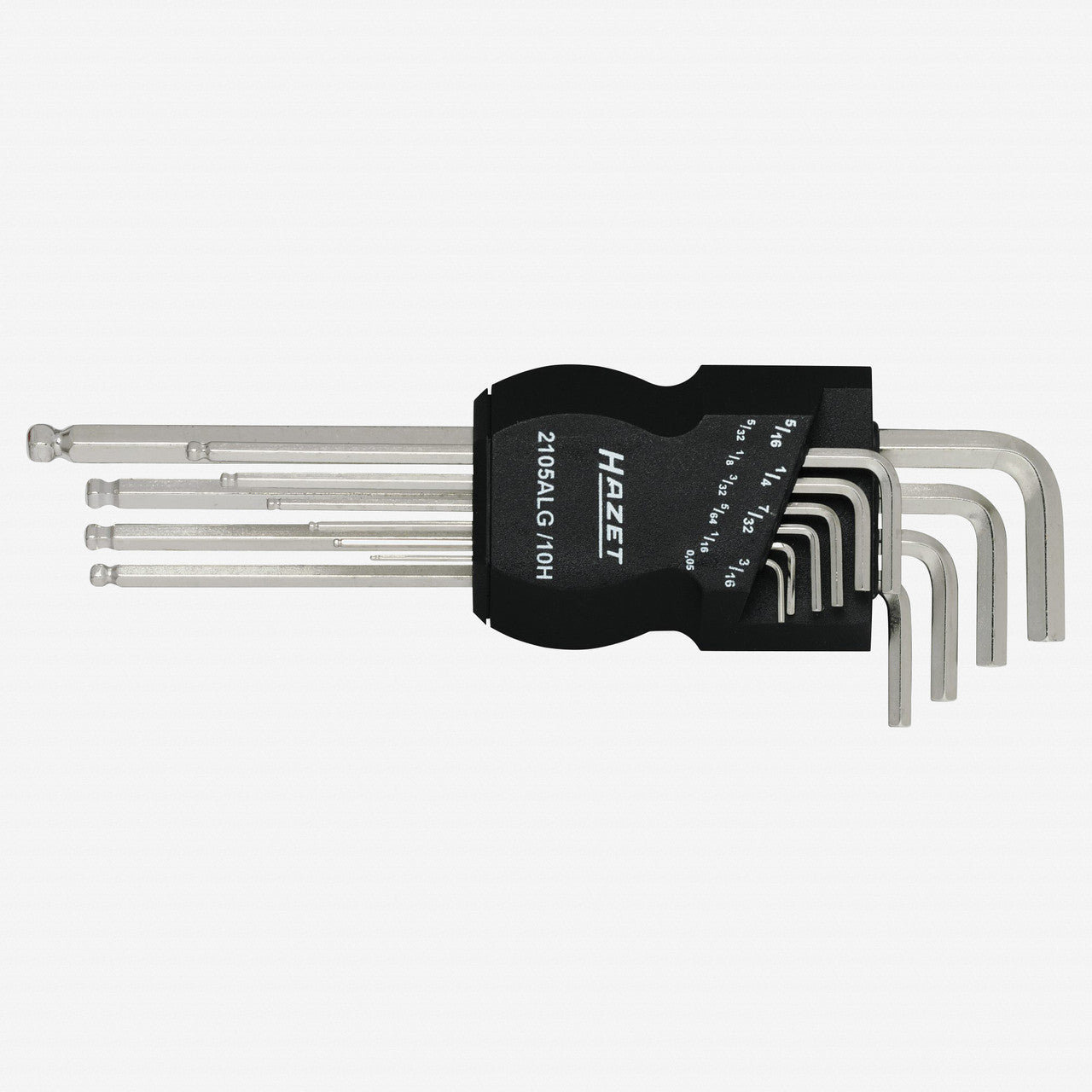 Hazet 2105ALG/10H Ball End SAE L-Key Set Long - HZ2105ALG/10H - KC Tool