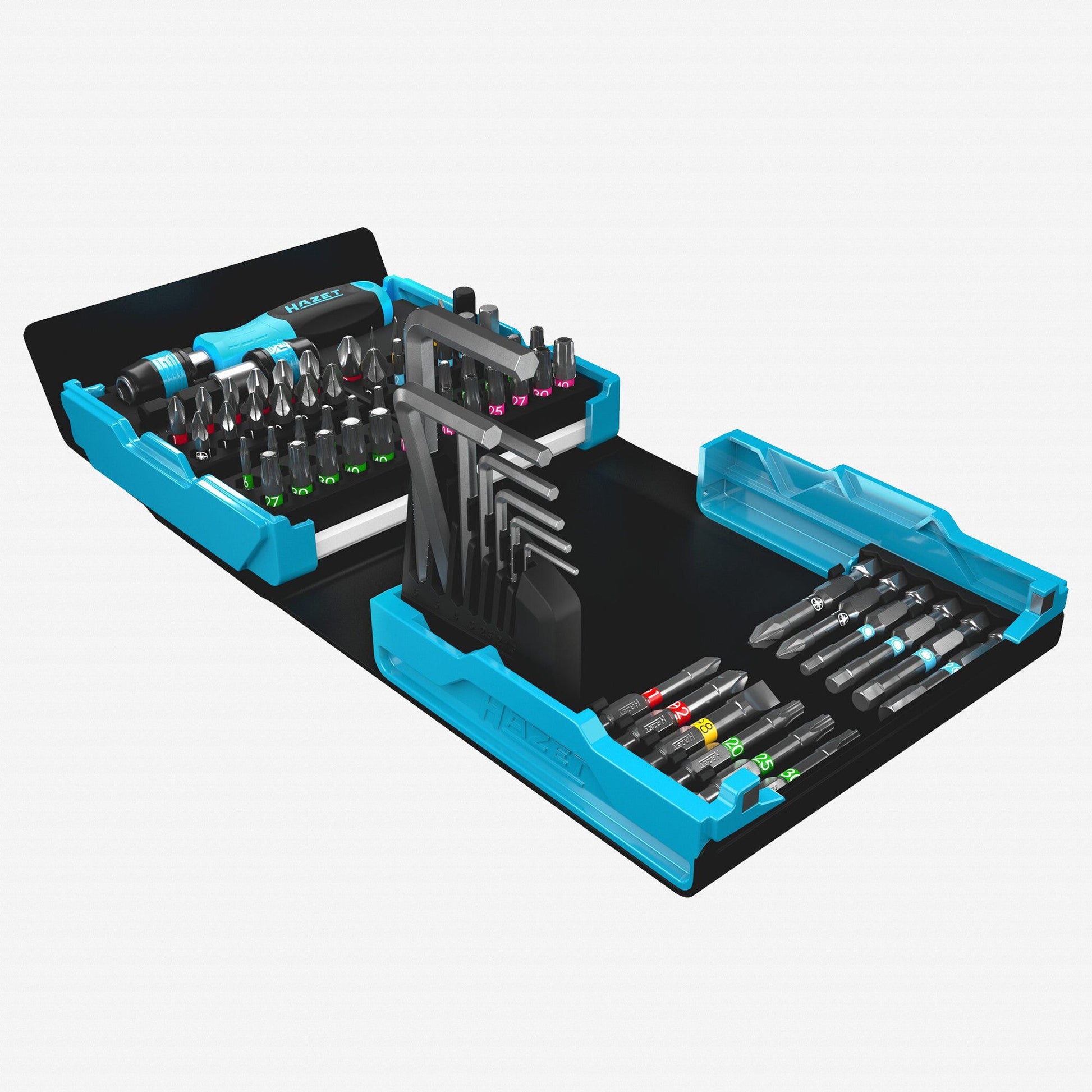 Hazet 2200SC-1 SmartCase Bit Set with Handle, 69 Pieces - HZ2200SC-1 - KC Tool
