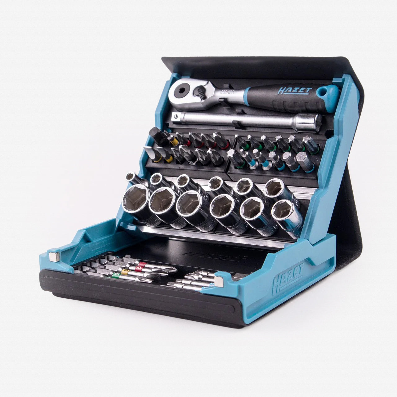 Hazet 2200SC-2 SmartCase 1/4" Drive Bit/Socket Set with Ratchet, 50 Pieces