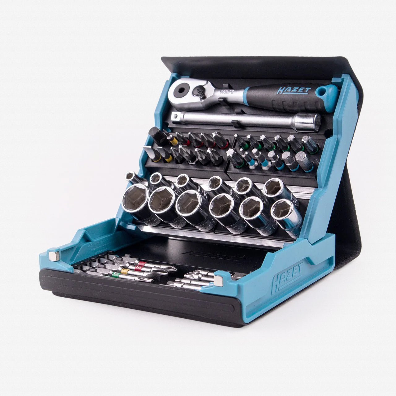 Hazet 2200SC-2 SmartCase 1/4" Drive Bit/Socket Set with Ratchet, 50 Pieces - HZ2200SC-2 - KC Tool