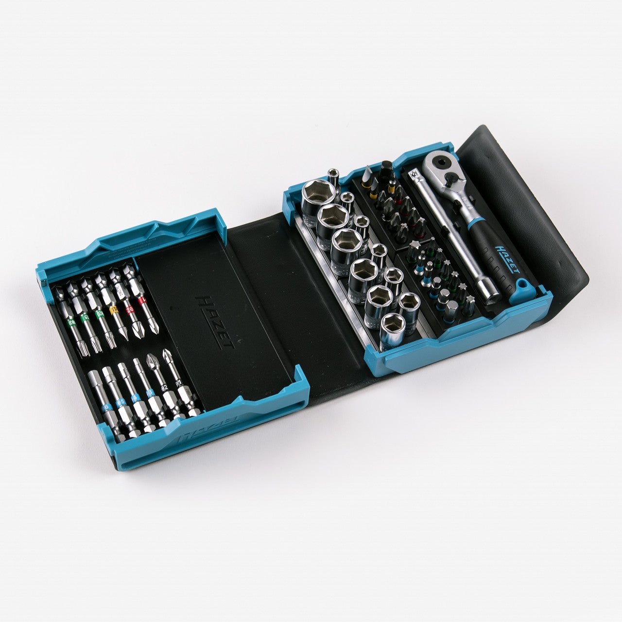 Hazet 2200SC - 2 SmartCase 1/4" Drive Bit/Socket Set with Ratchet, 50 Pieces - HZ2200SC-2 - KC Tool