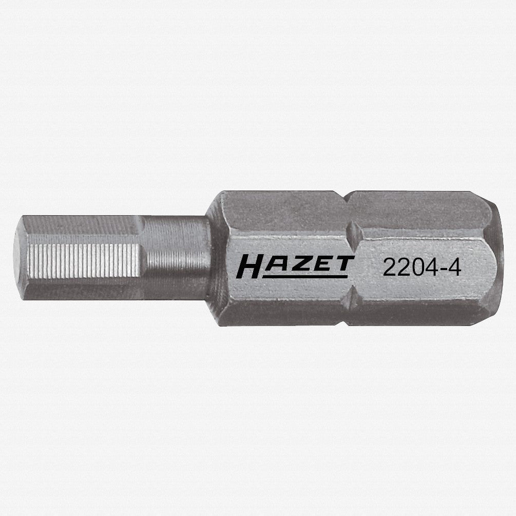 Hazet 2204 - 5 x 25 mm Inside Hex Bit, 1/4" Drive - HZ2204-5 - KC Tool