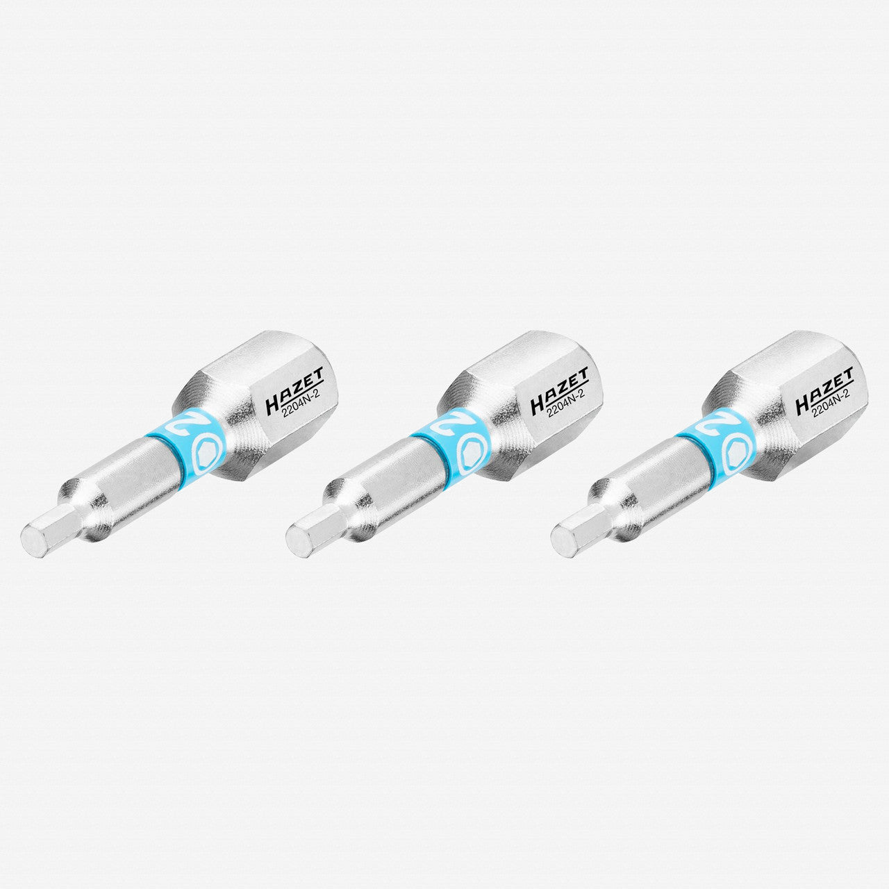 Hazet 2204N - 2/3 2.0 x 25 mm Inside Hex Torsion Bit, 1/4" Drive, 3 Pieces - HZ2204N-2/3 - KC Tool