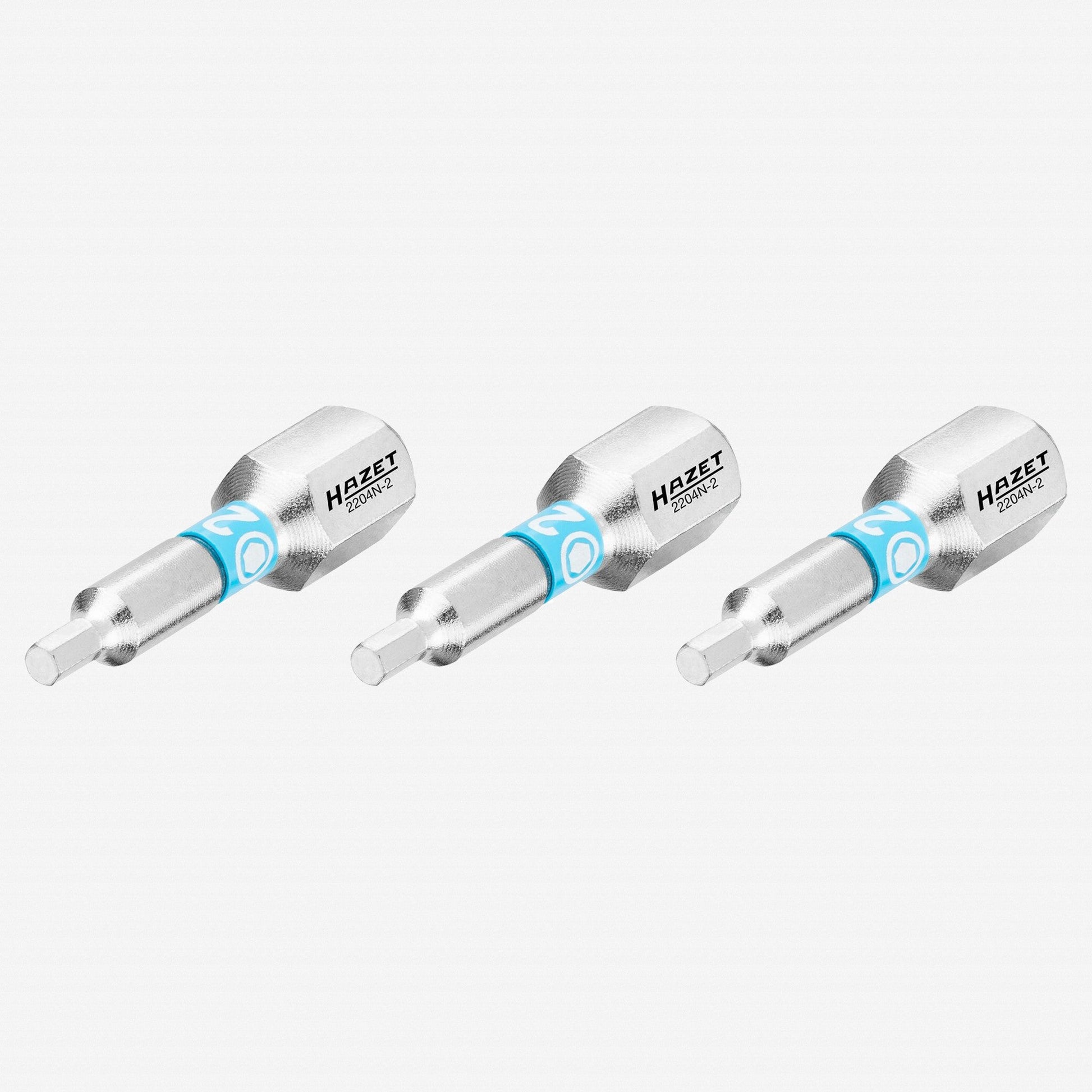 Hazet 2204N-2/3 2.0 x 25 mm Inside Hex Torsion Bit, 1/4" Drive, 3 Pieces - HZ2204N-2/3 - KC Tool