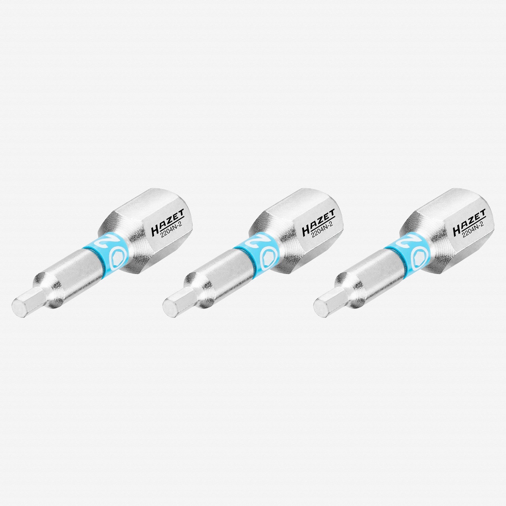 Hazet 2204N-2/3 2.0 x 25 mm Inside Hex Torsion Bit, 1/4" Drive, 3 Pieces - HZ2204N-2/3 - KC Tool