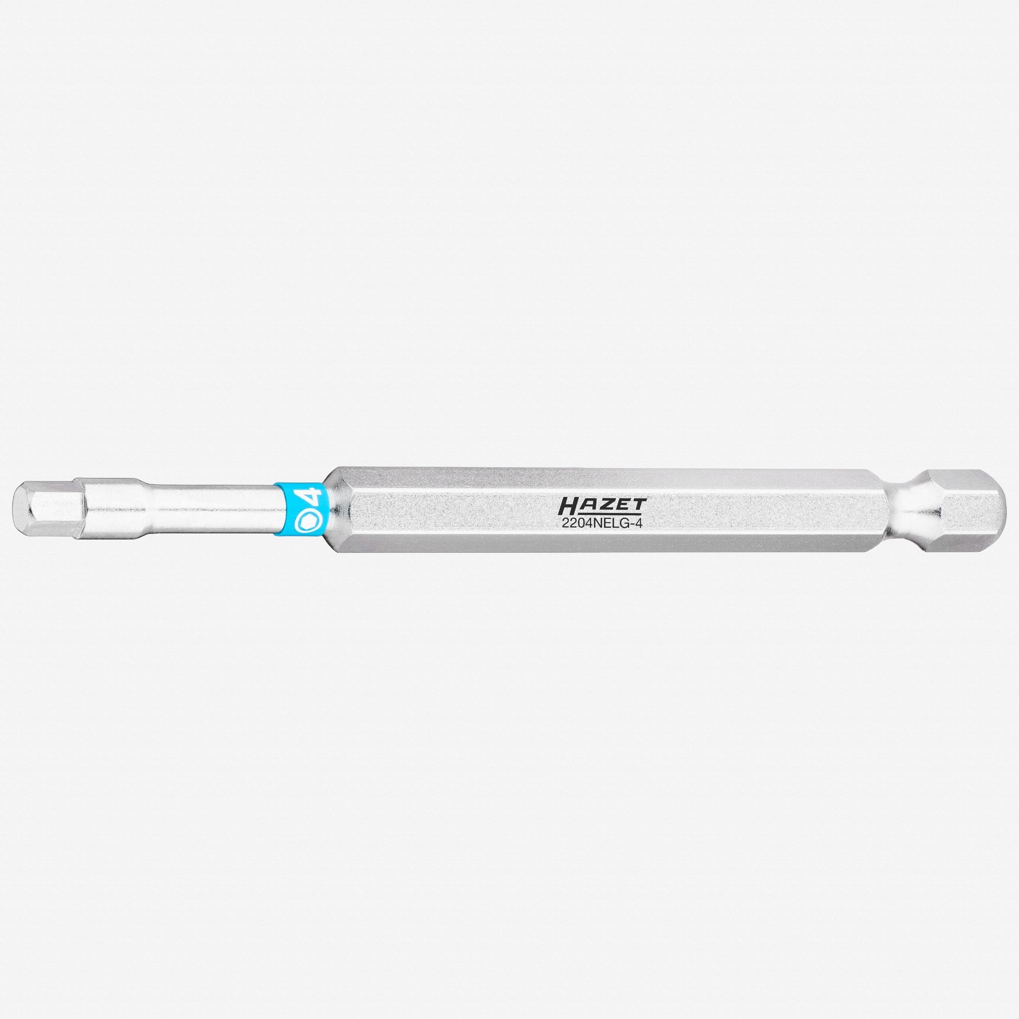 Hazet 2204NELG - 4 Extra - Long Metric Hex Torsion Bit, 4 x 89 mm, 1/4" Drive - HZ2204NELG-4 - KC Tool