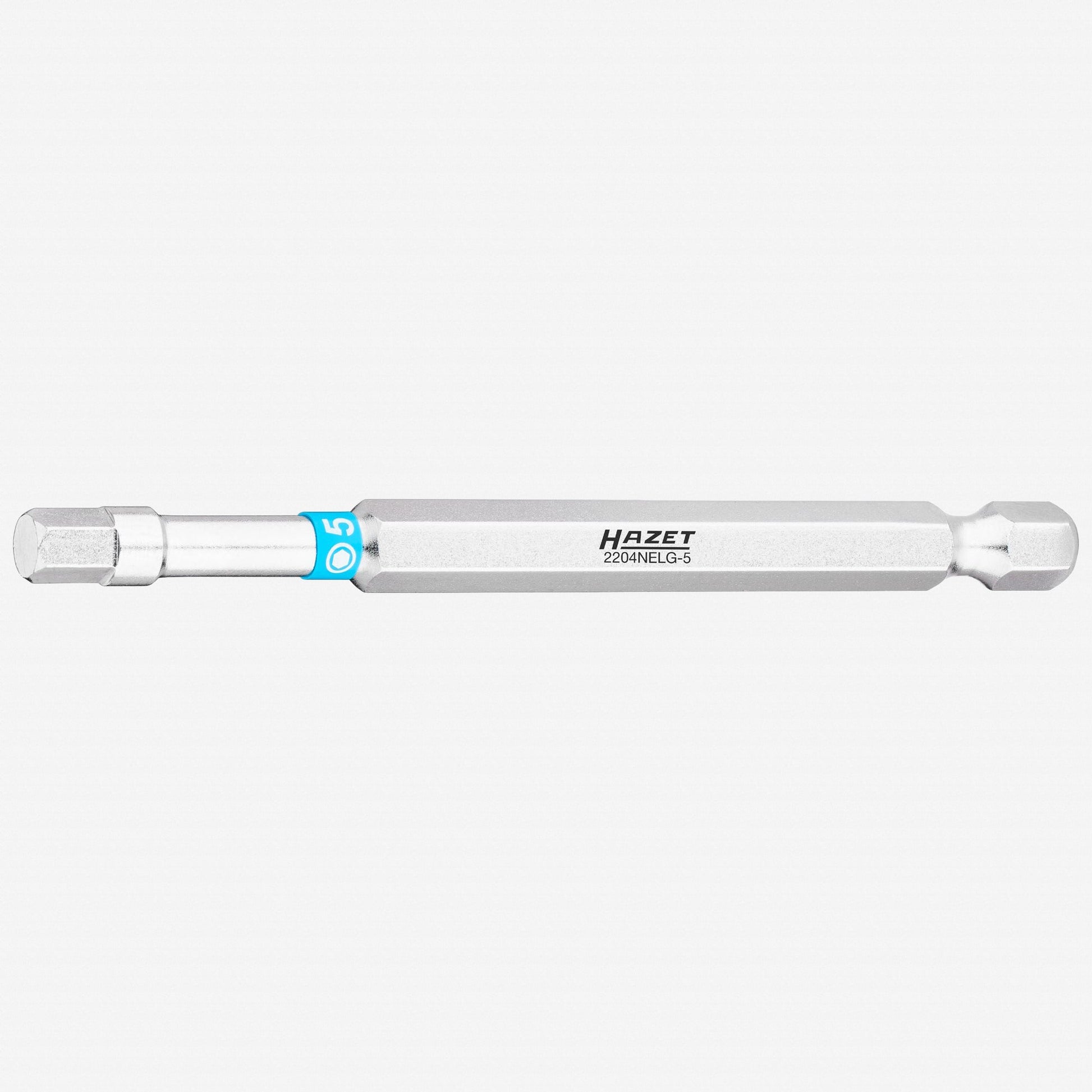 Hazet 2204NELG - 5 Extra - Long Metric Hex Torsion Bit, 5 x 89 mm, 1/4" Drive - HZ2204NELG-5 - KC Tool