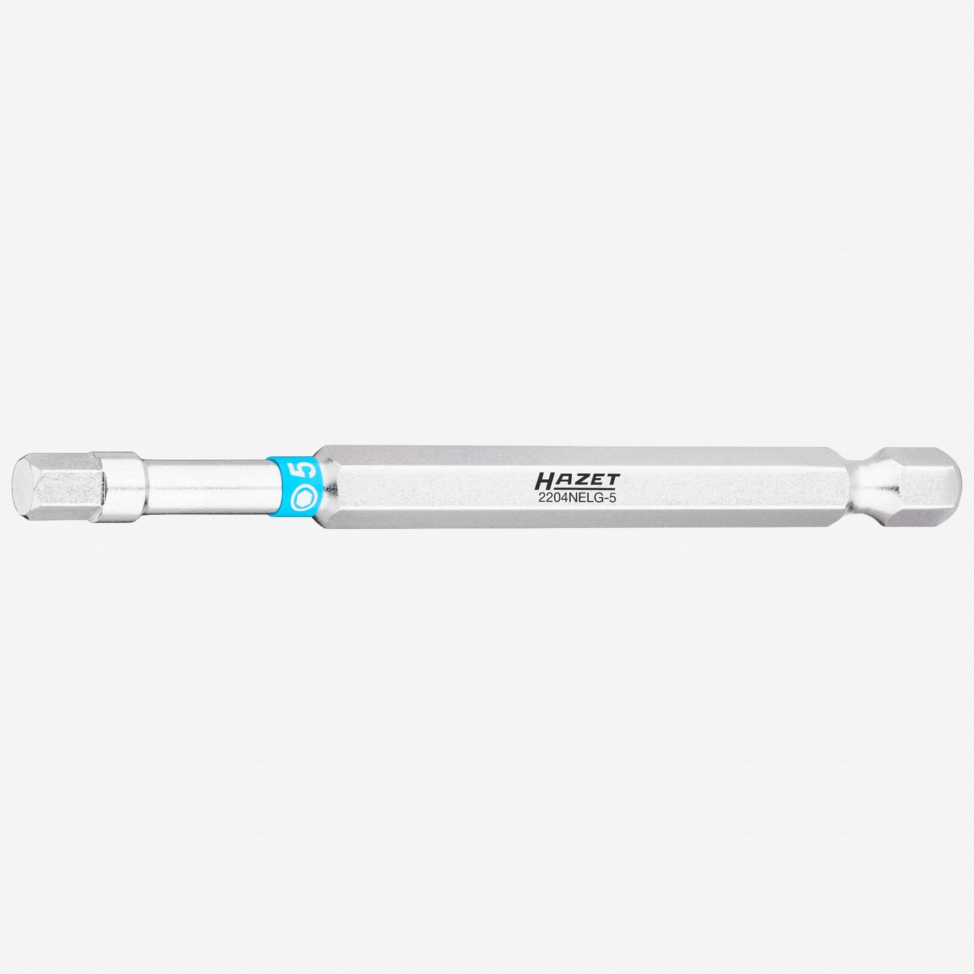 Hazet 2204NELG - 5 Extra - Long Metric Hex Torsion Bit, 5 x 89 mm, 1/4" Drive - HZ2204NELG-5 - KC Tool