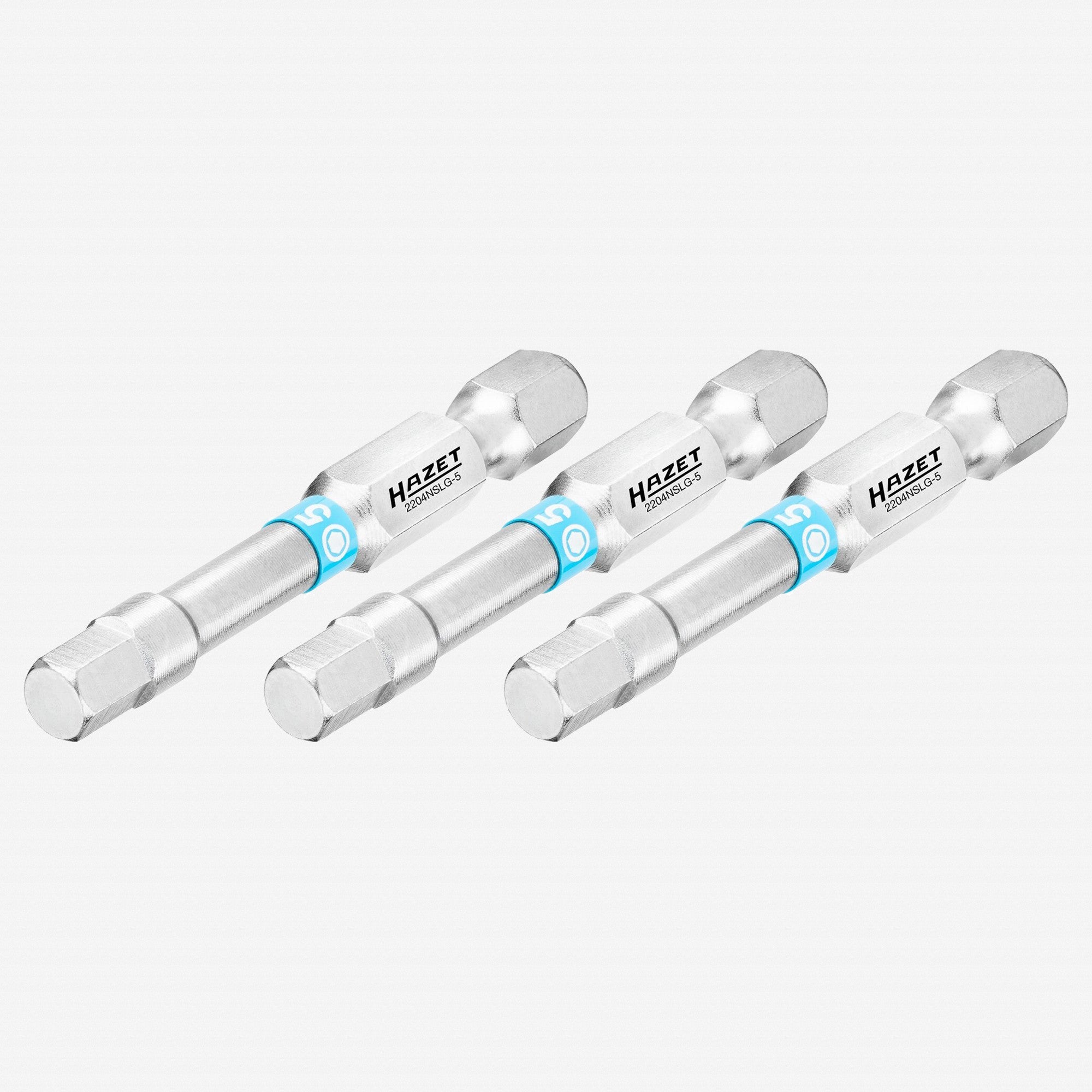 Hazet 2204NSLG-5/3 5 x 50 mm Hex Torsion Bit, 1/4" Drive, 3 Pieces - HZ2204NSLG-5/3 - KC Tool