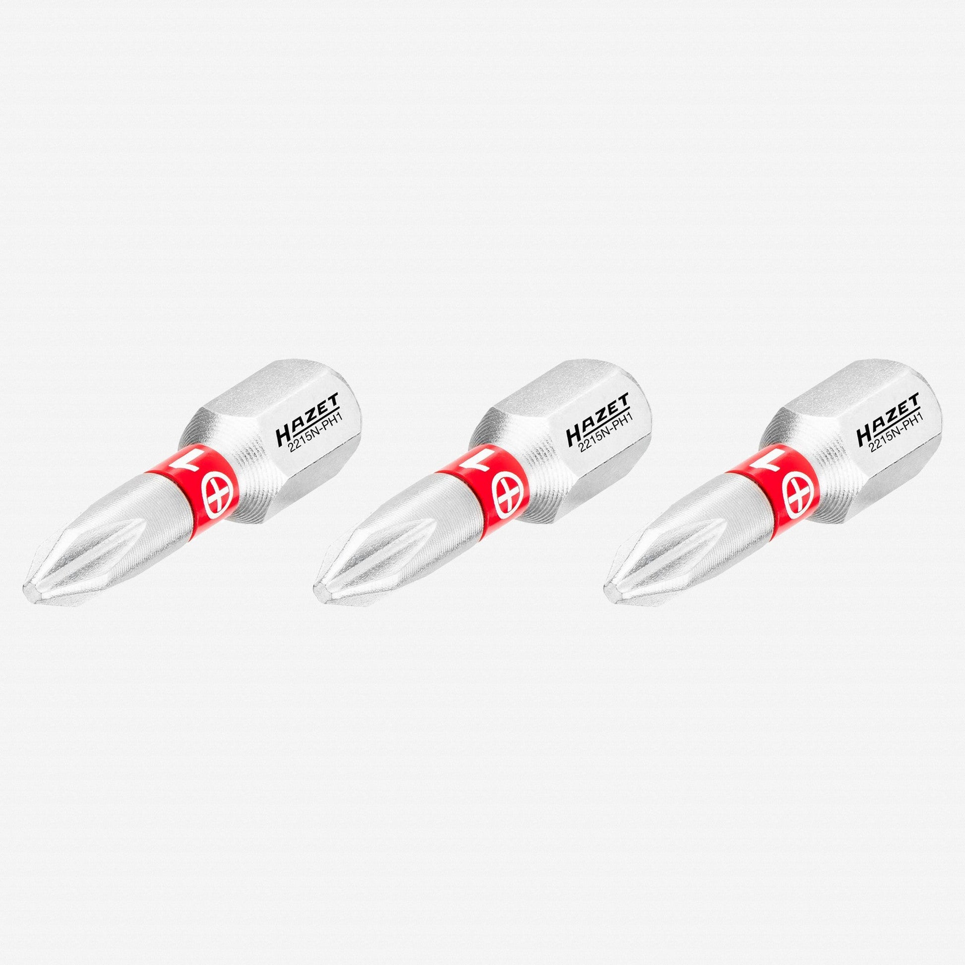 Hazet 2215N-PH1/3 Phillips 1 x 25 mm Torsion Bit, 3 Pieces - HZ2215N-PH1/3 - KC Tool
