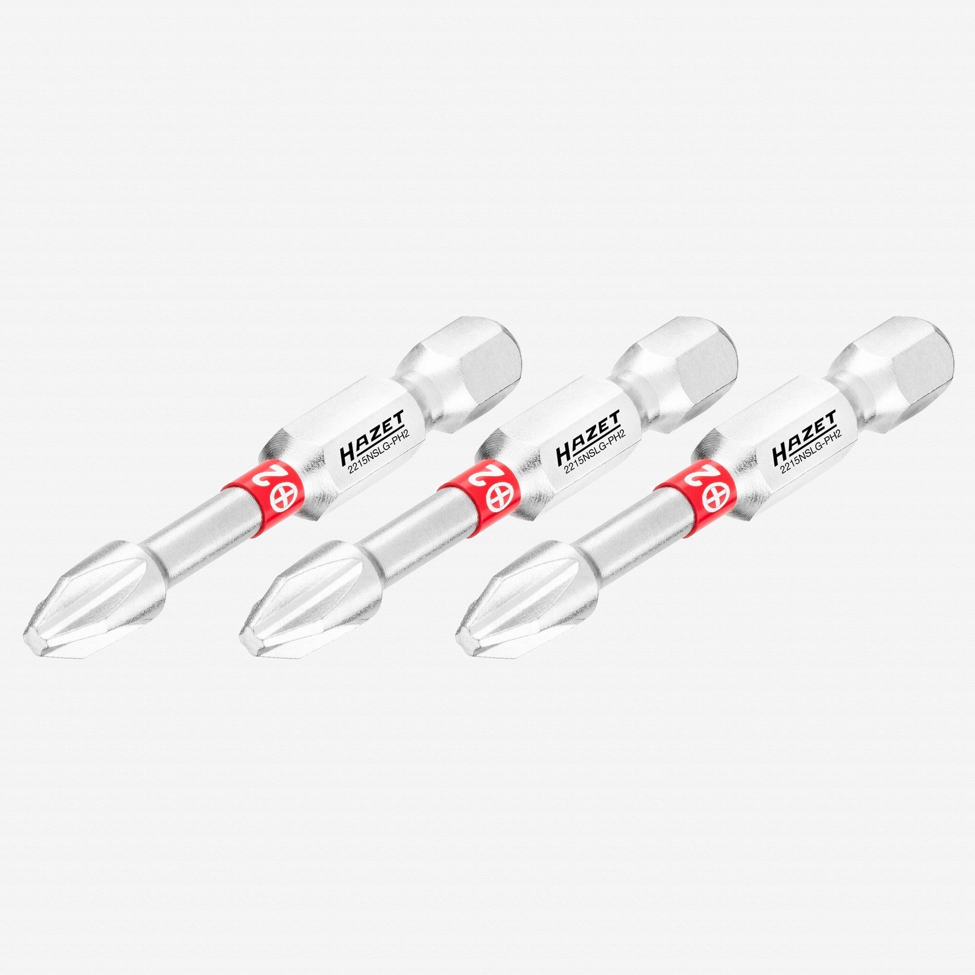 Hazet 2215NSLG-PH2/3 Phillips 2 x 50 mm Torsion Bit, 3 Pieces - HZ2215NSLG-PH2/3 - KC Tool