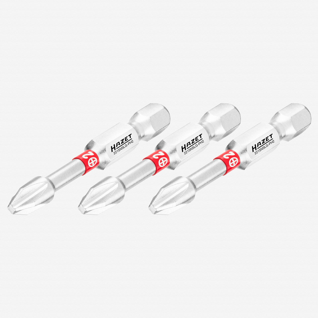 Hazet 2215NSLG - PH2/3 Phillips 2 x 50 mm Torsion Bit, 3 Pieces - HZ2215NSLG-PH2/3 - KC Tool