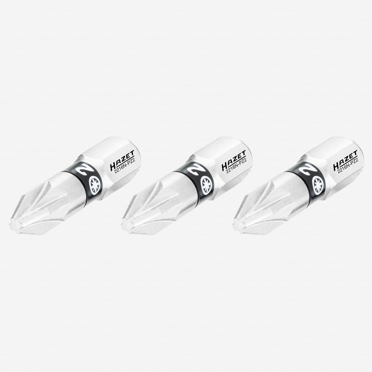 Hazet 2216N - PZ2/3 Pozidriv 2 x 25 mm Torsion Bit, 3 Pieces - HZ2216N-PZ2/3 - KC Tool