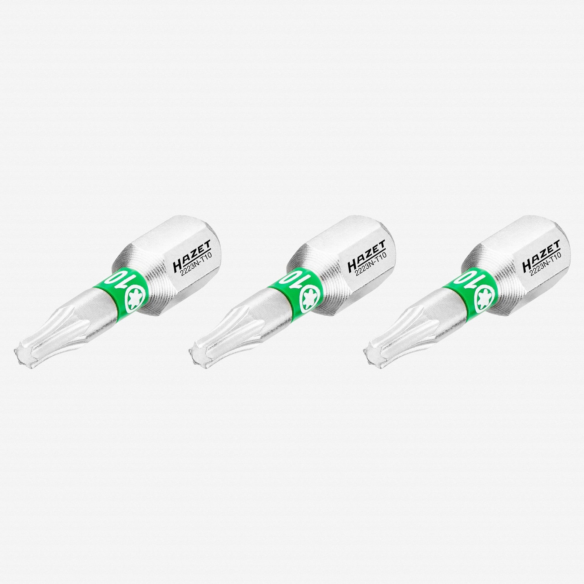 Hazet 2223N-T10/3 TORX® T10 x 25 mm Torsion Bit, 3 Pieces - HZ2223N-T10/3 - KC Tool