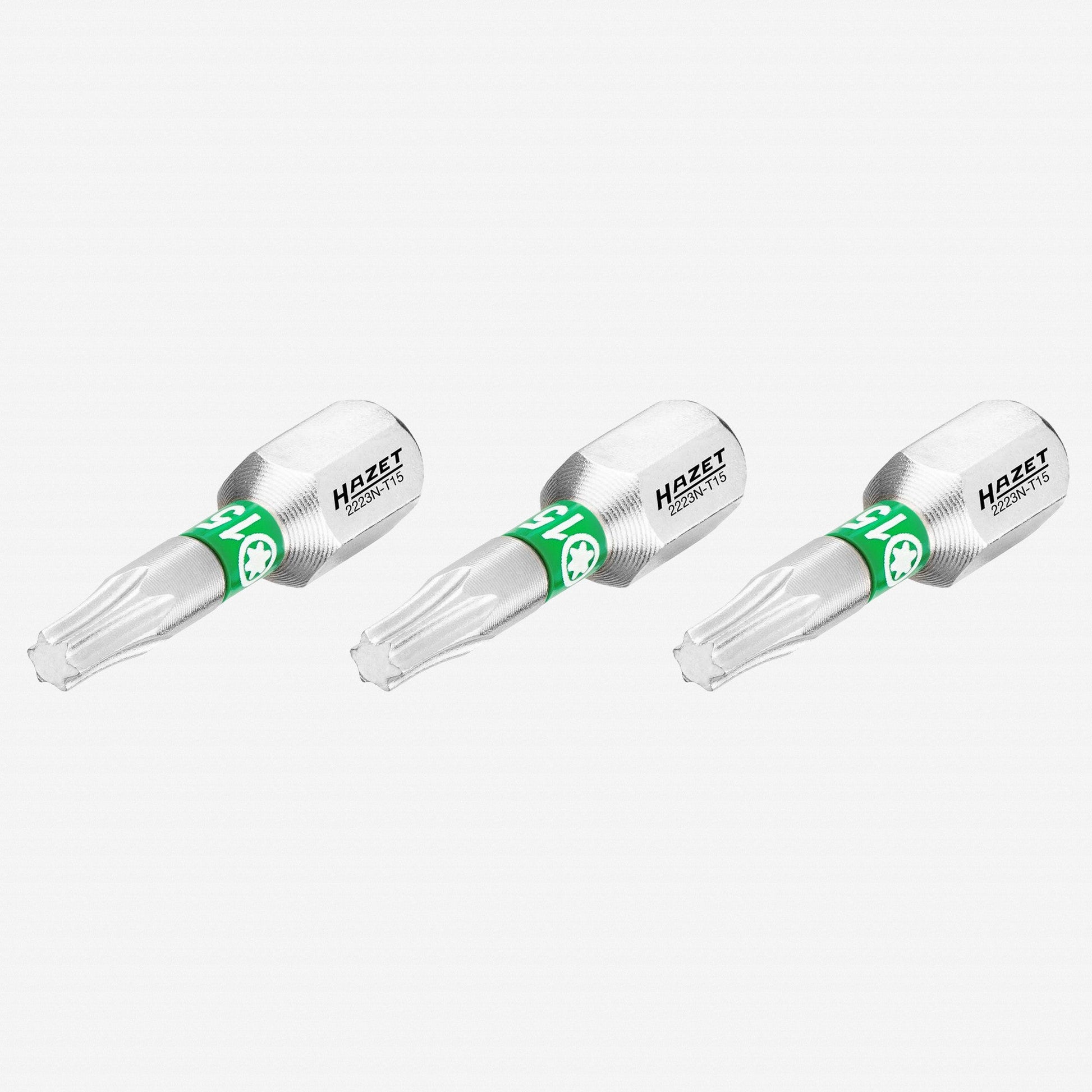 Hazet 2223N-T15/3 TORX® T15 x 25 mm Torsion Bit, 3 Pieces - HZ2223N-T15/3 - KC Tool