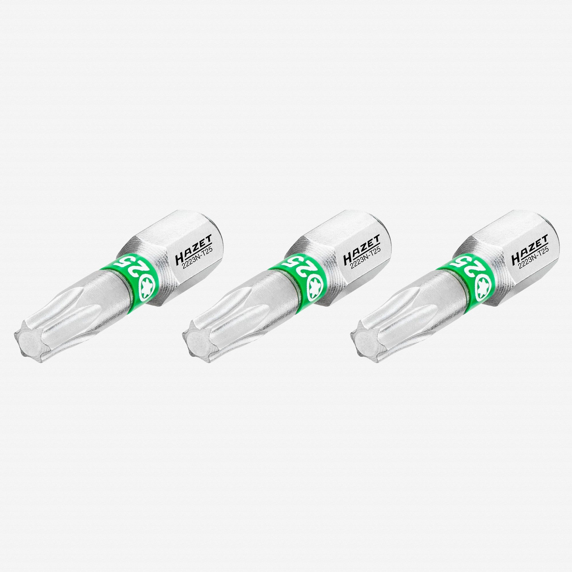 Hazet 2223N-T25/3 TORX® T25 x 25 mm Torsion Bit, 3 Pieces - HZ2223N-T25/3 - KC Tool