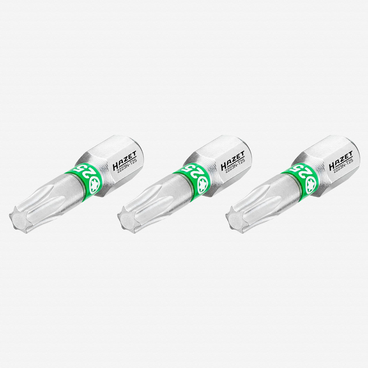 Hazet 2223N - T25/3 Torx T25 x 25 mm Torsion Bit, 3 Pieces - HZ2223N-T25/3 - KC Tool