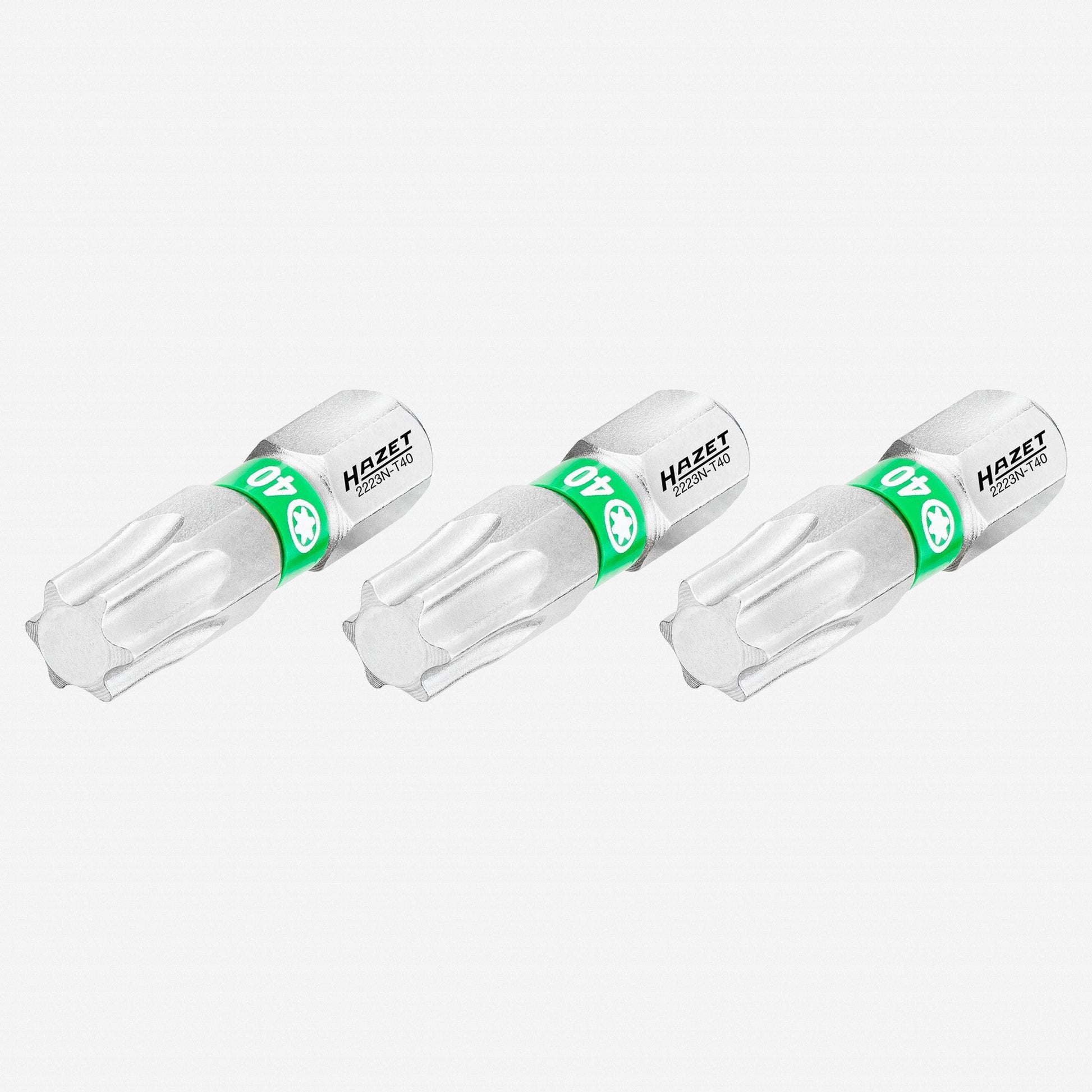 Hazet 2223N-T40/3 TORX® T40 x 25 mm Torsion Bit, 3 Pieces - HZ2223N-T40/3 - KC Tool