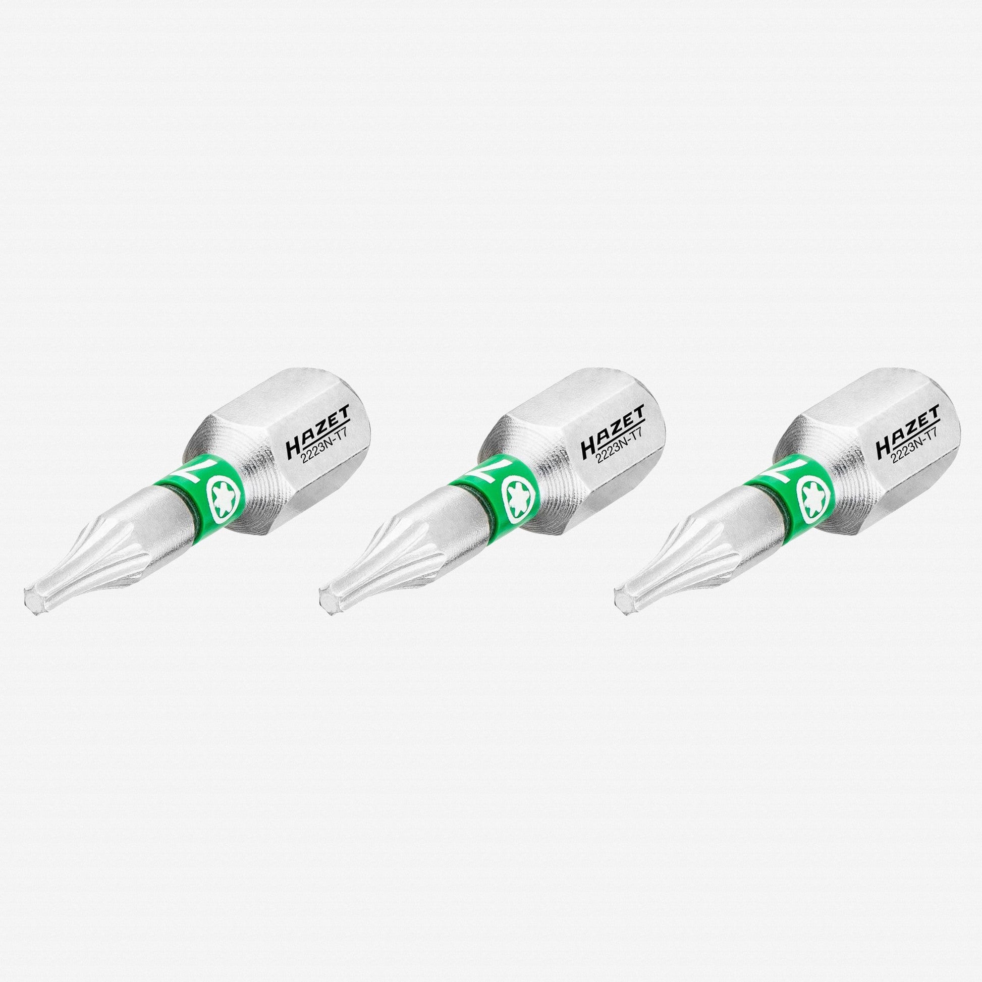 Hazet 2223N-T7/3 TORX® T7 x 25 mm Torsion Bit, 3 Pieces - HZ2223N-T7/3 - KC Tool