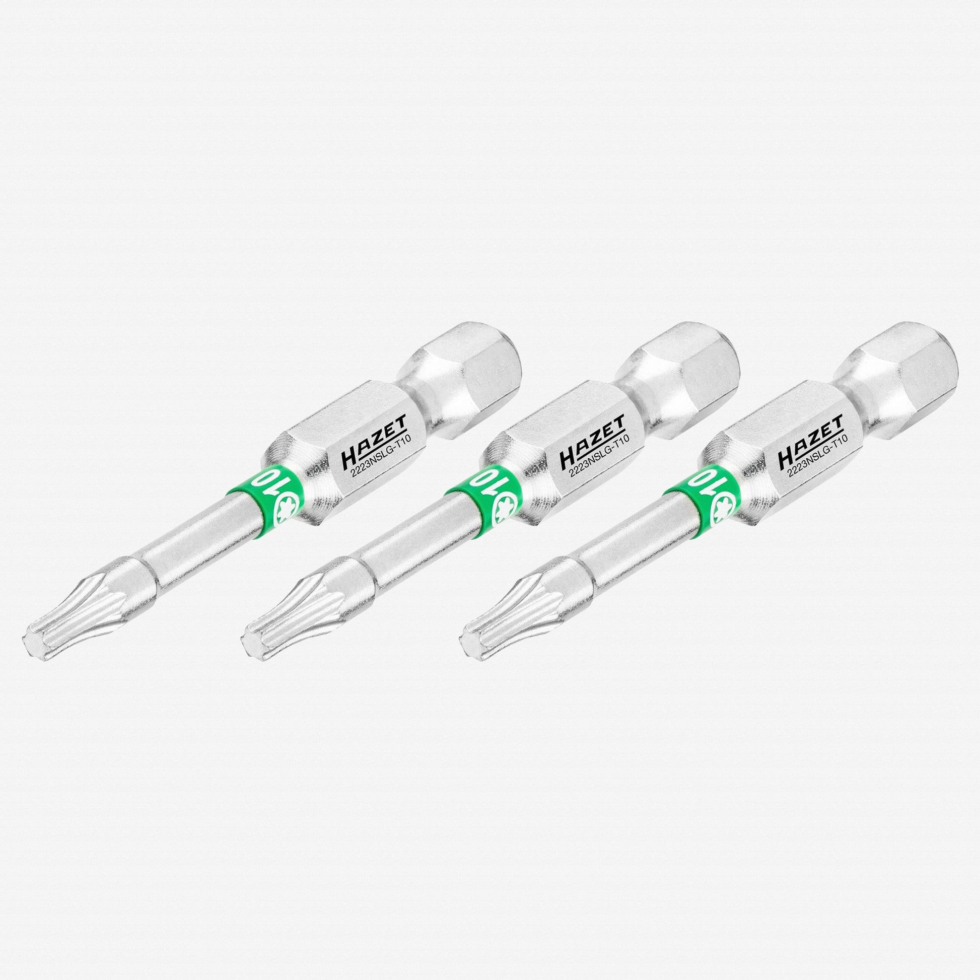 Hazet 2223NSLG-T10/3 TORX® T10 x 50 mm Torsion Bit, 3 Pieces - HZ2223NSLG-T10/3 - KC Tool