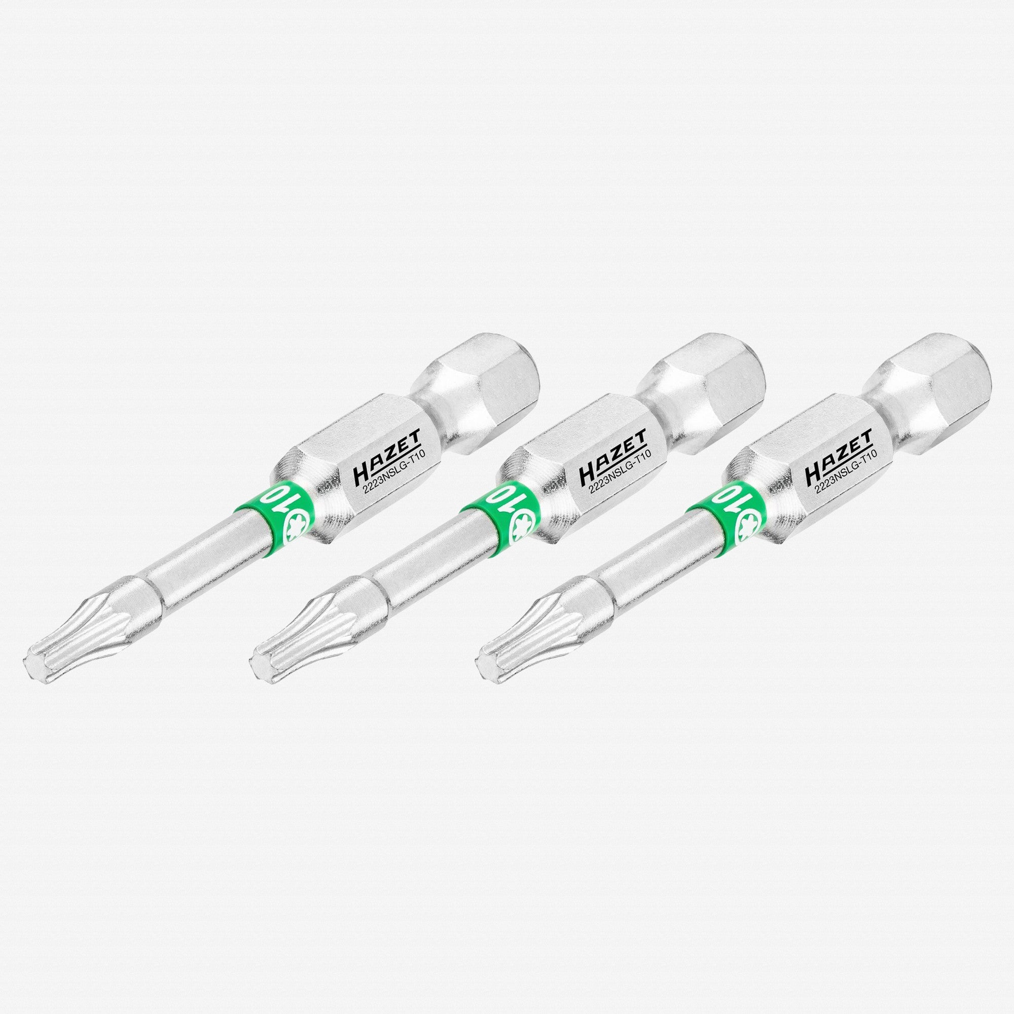 Hazet 2223NSLG-T10/3 TORX® T10 x 50 mm Torsion Bit, 3 Pieces - HZ2223NSLG-T10/3 - KC Tool